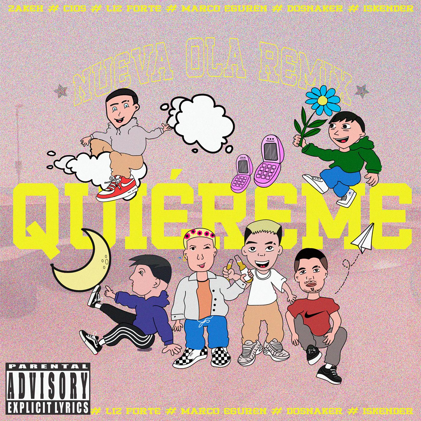 Постер альбома QUIÉREME (feat. Dosnaker, Cios, Zakeh) [Nueva Ola Remix]