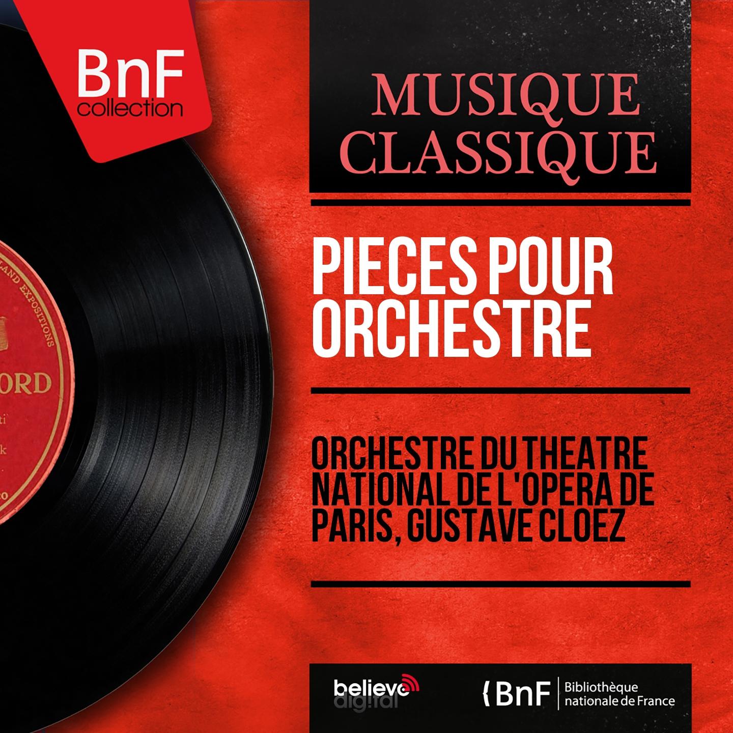 Постер альбома Pièces pour orchestre (Mono Version)