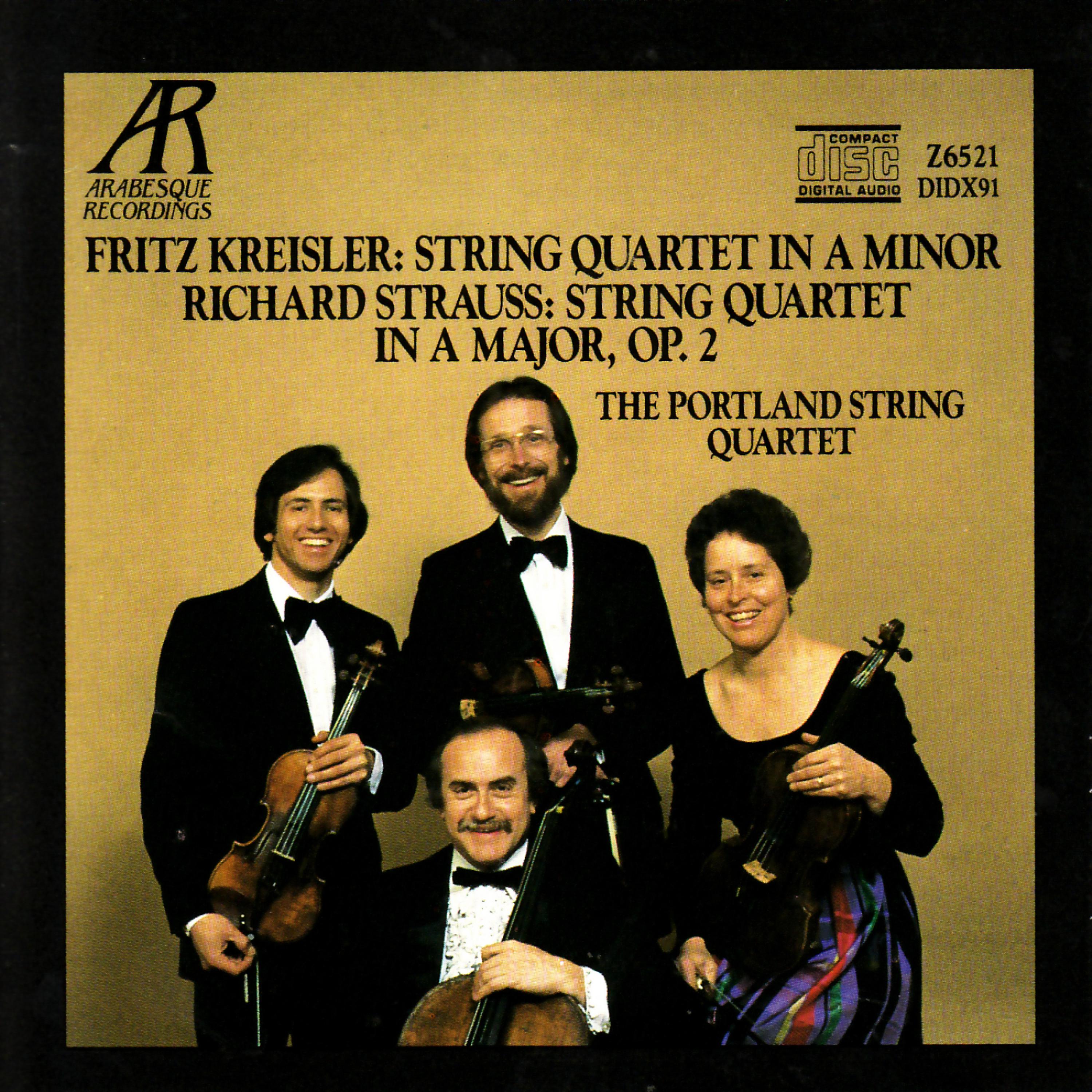 Постер альбома Strauss: String Quartet in A Major Op.2 - Kreisler: String Quartet in A Minor