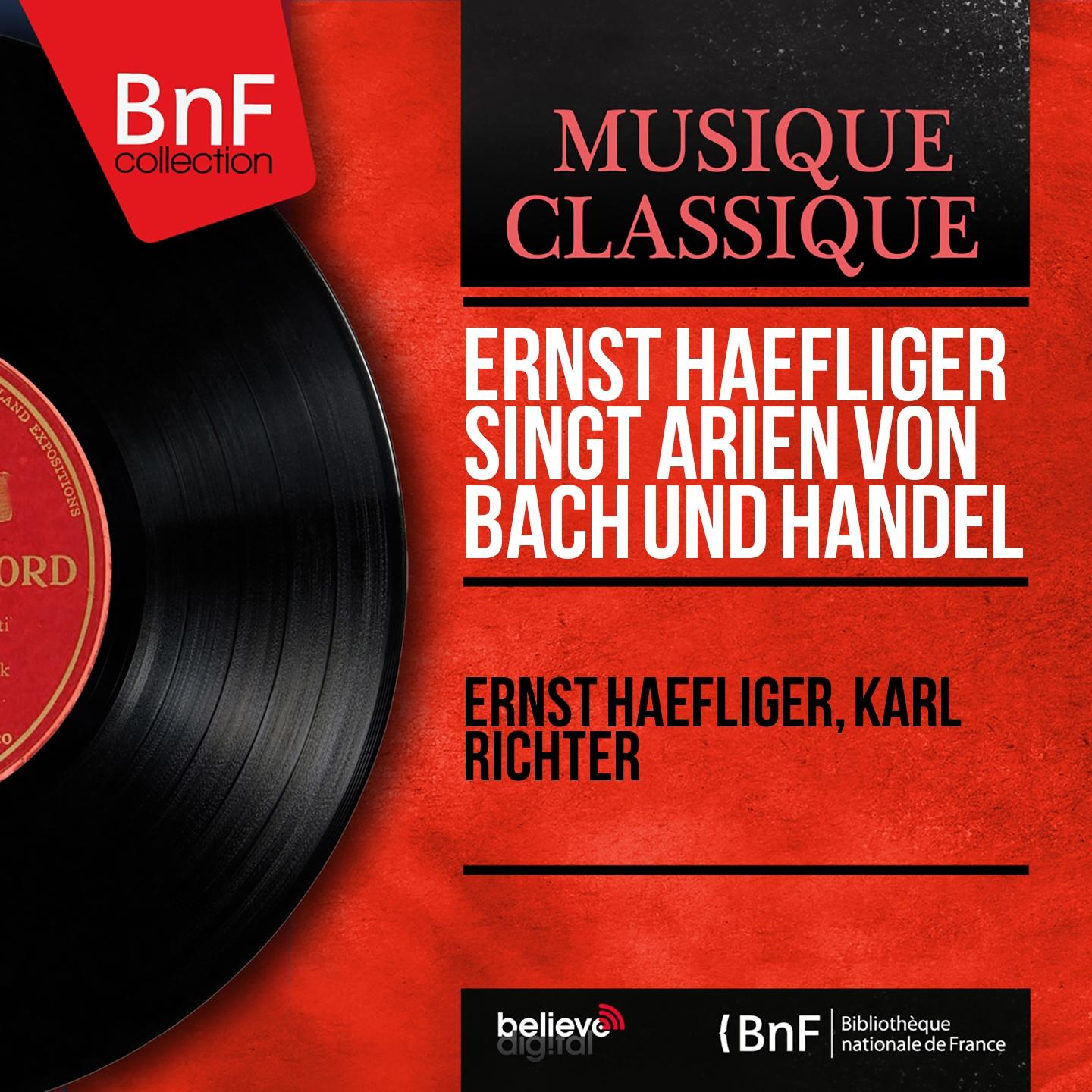 Постер альбома Ernst Haefliger singt Arien von Bach und Handel (Mono Version)