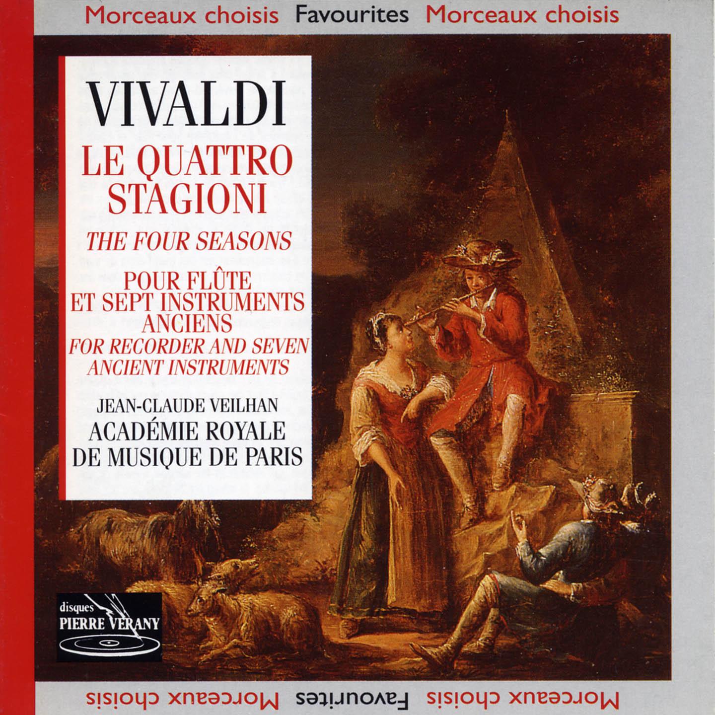 Постер альбома Vivaldi : Le Quattro Stagioni pour flûte et 7 instruments anciens