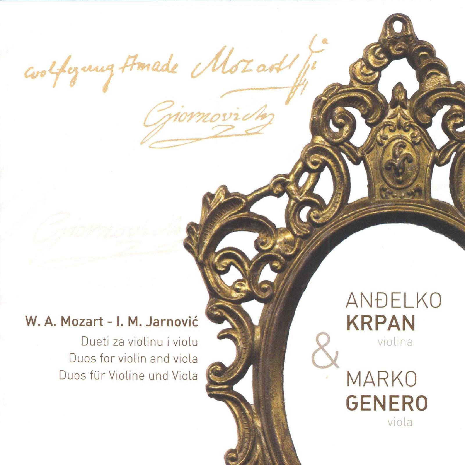 Постер альбома Duo Krpan - Genero /  Mozart - Jarnović