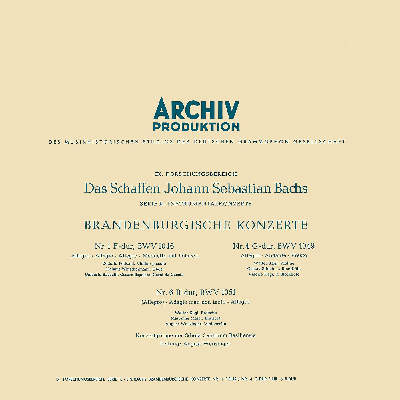 Постер альбома Brandenburg Concertos And Viola Da Gamba Sonatas