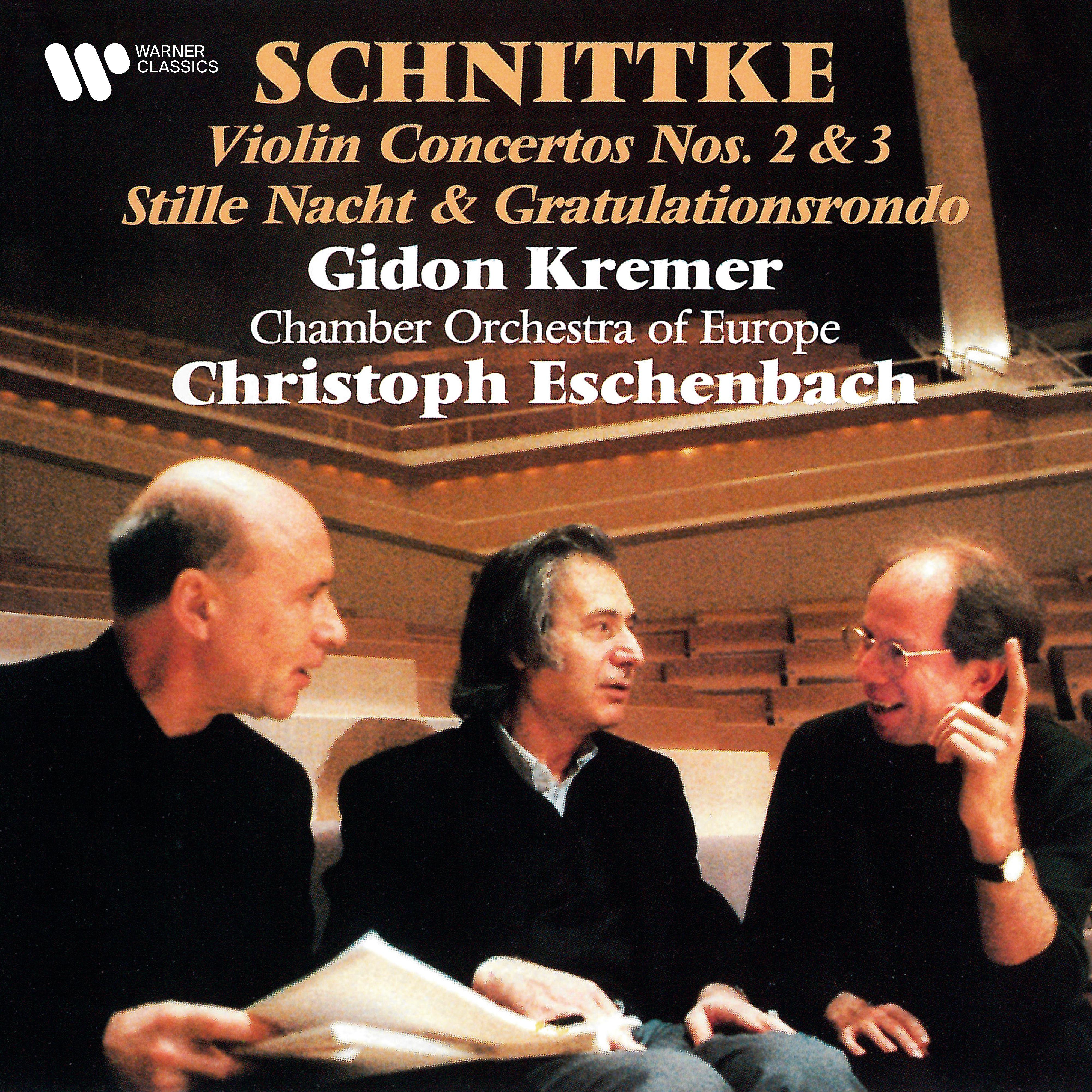 Постер альбома Schnittke: Violin Concertos Nos. 2 & 3, Stille Nacht & Gradulationsrondo