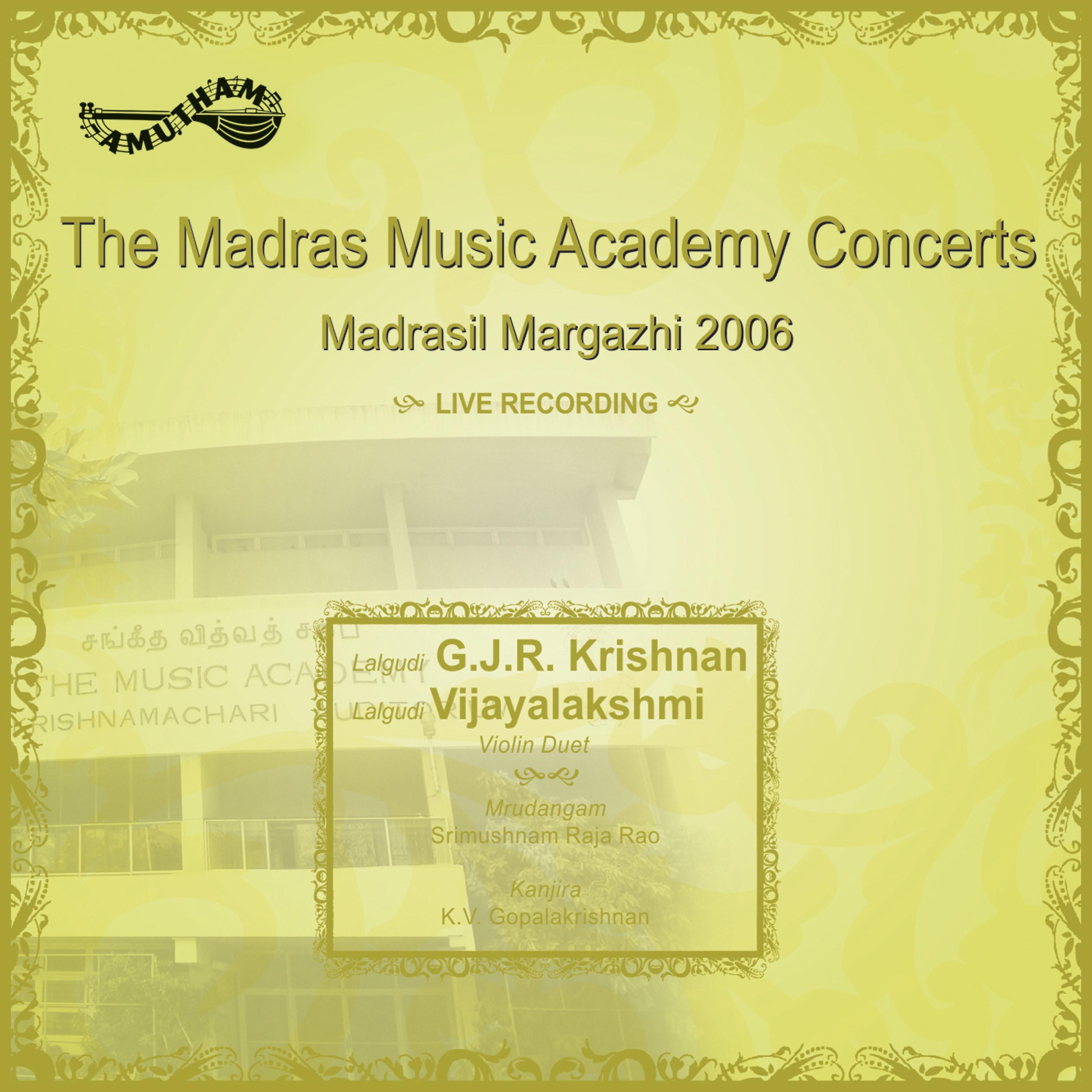 Постер альбома Madrasil Margazhi - 2006  (Live)