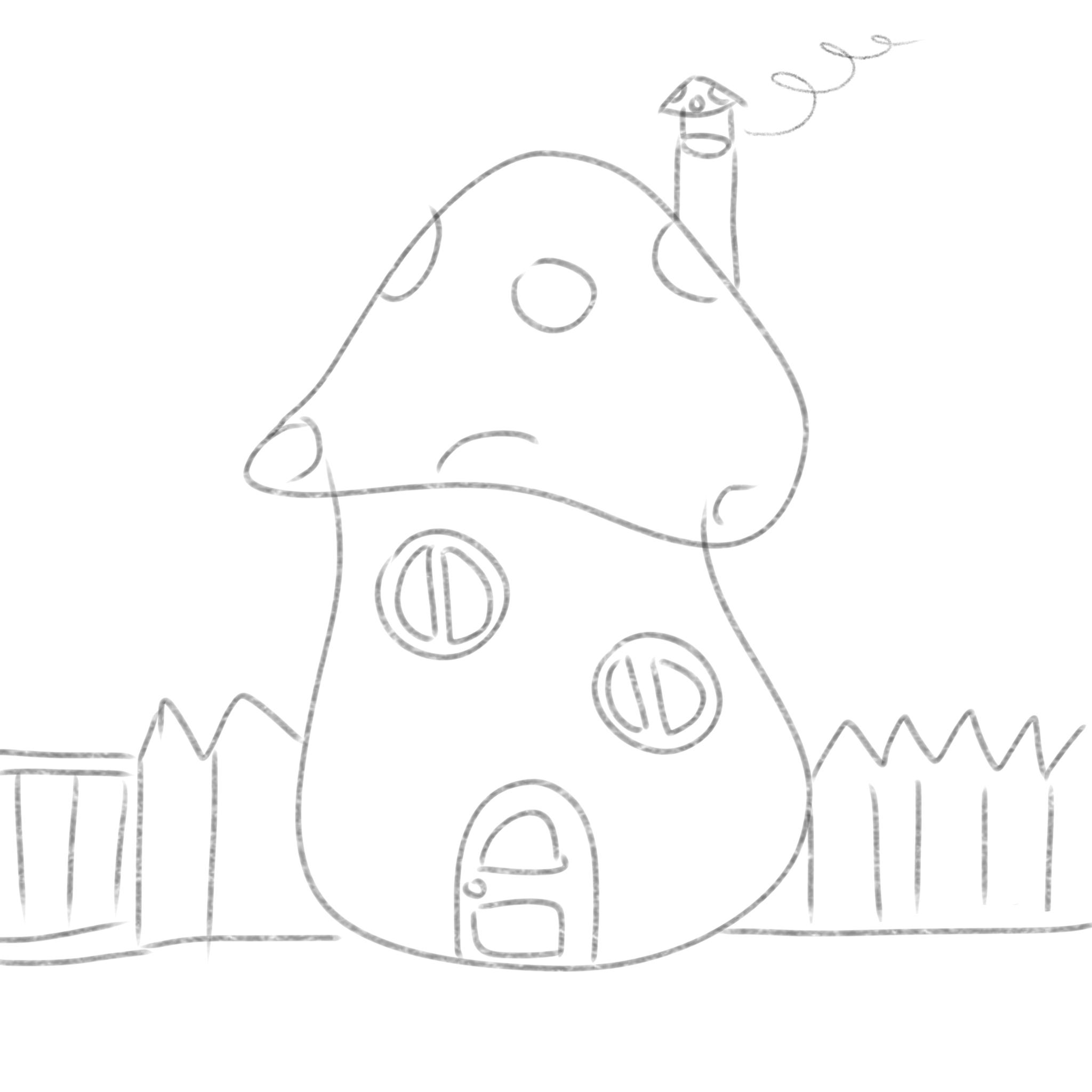 Постер альбома Кукольный домик с крышей как шляпка мухомора