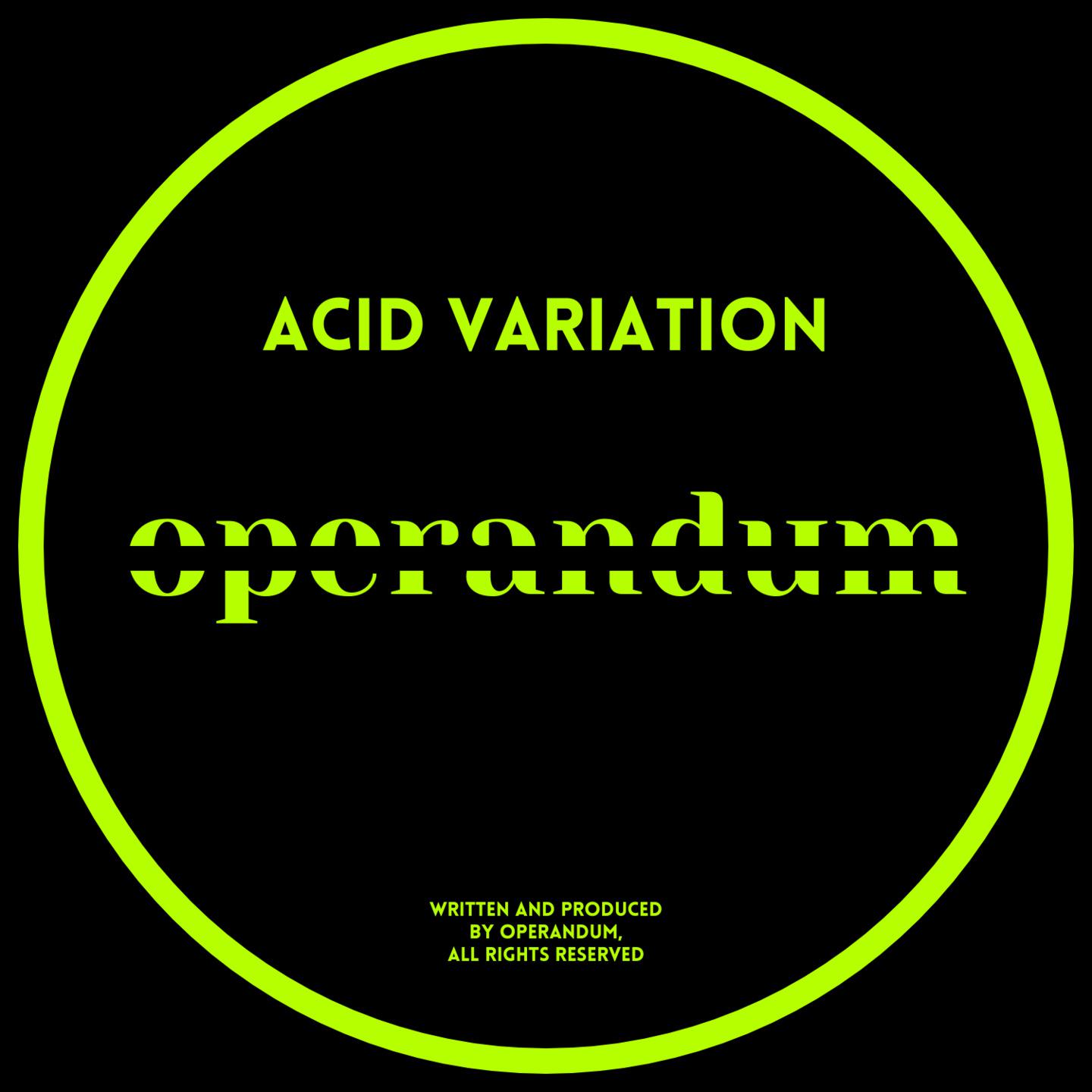 Постер альбома Acid Variation
