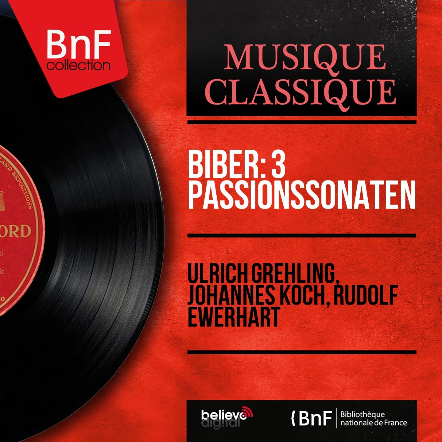 Постер альбома Biber: 3 Passionssonaten (Mono Version)