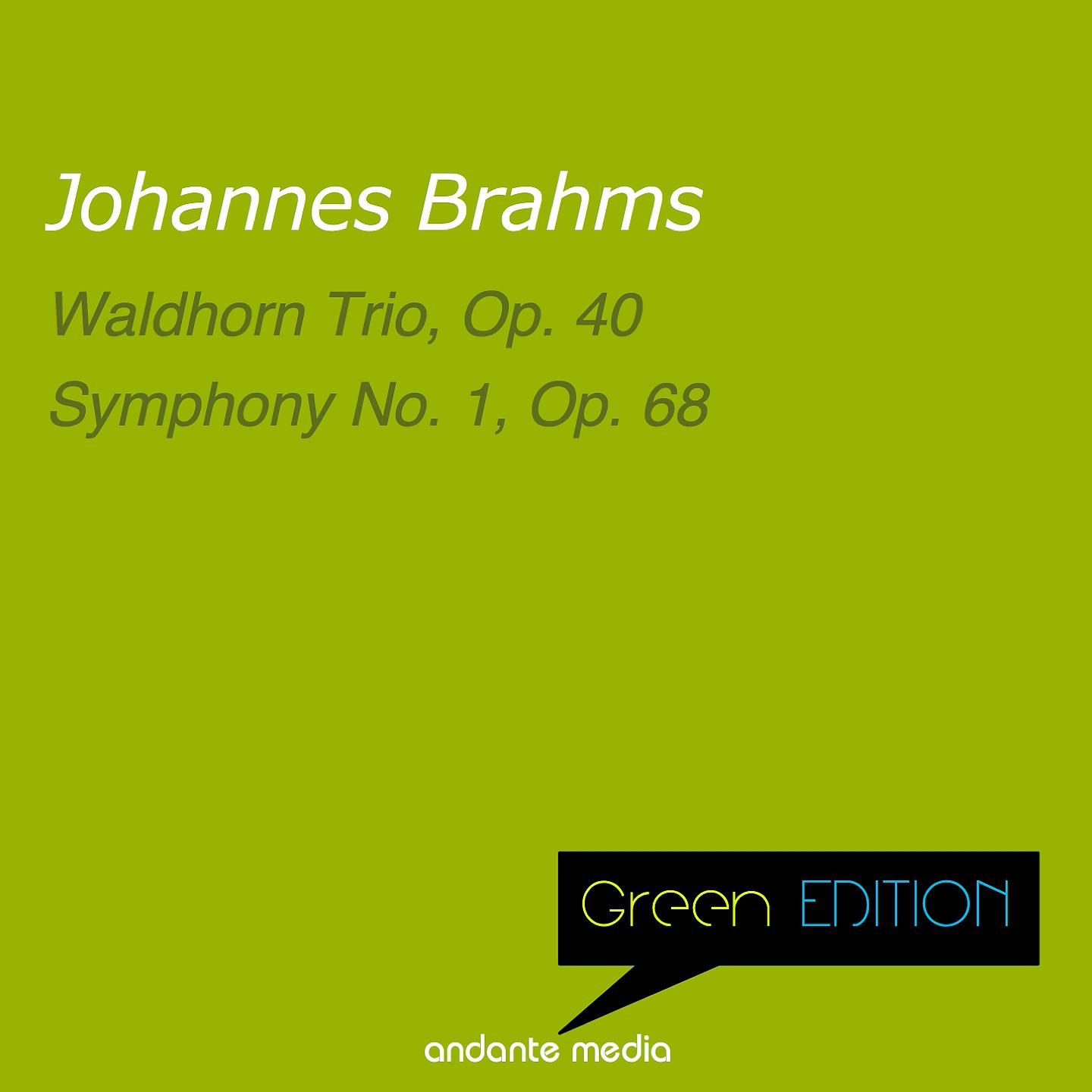 Постер альбома Green Edition - Brahms: Waldhorn Trio, Op. 40 & Symphony No. 1, Op. 68