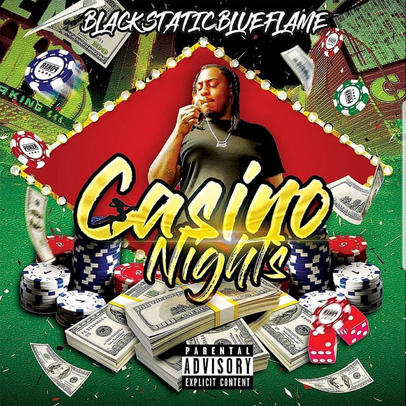 Black Static Blue Flame - Casino Nights