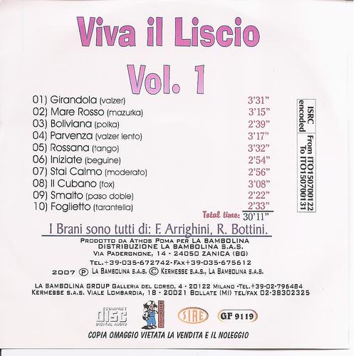Постер альбома Viva Il Liscio Vol. 1