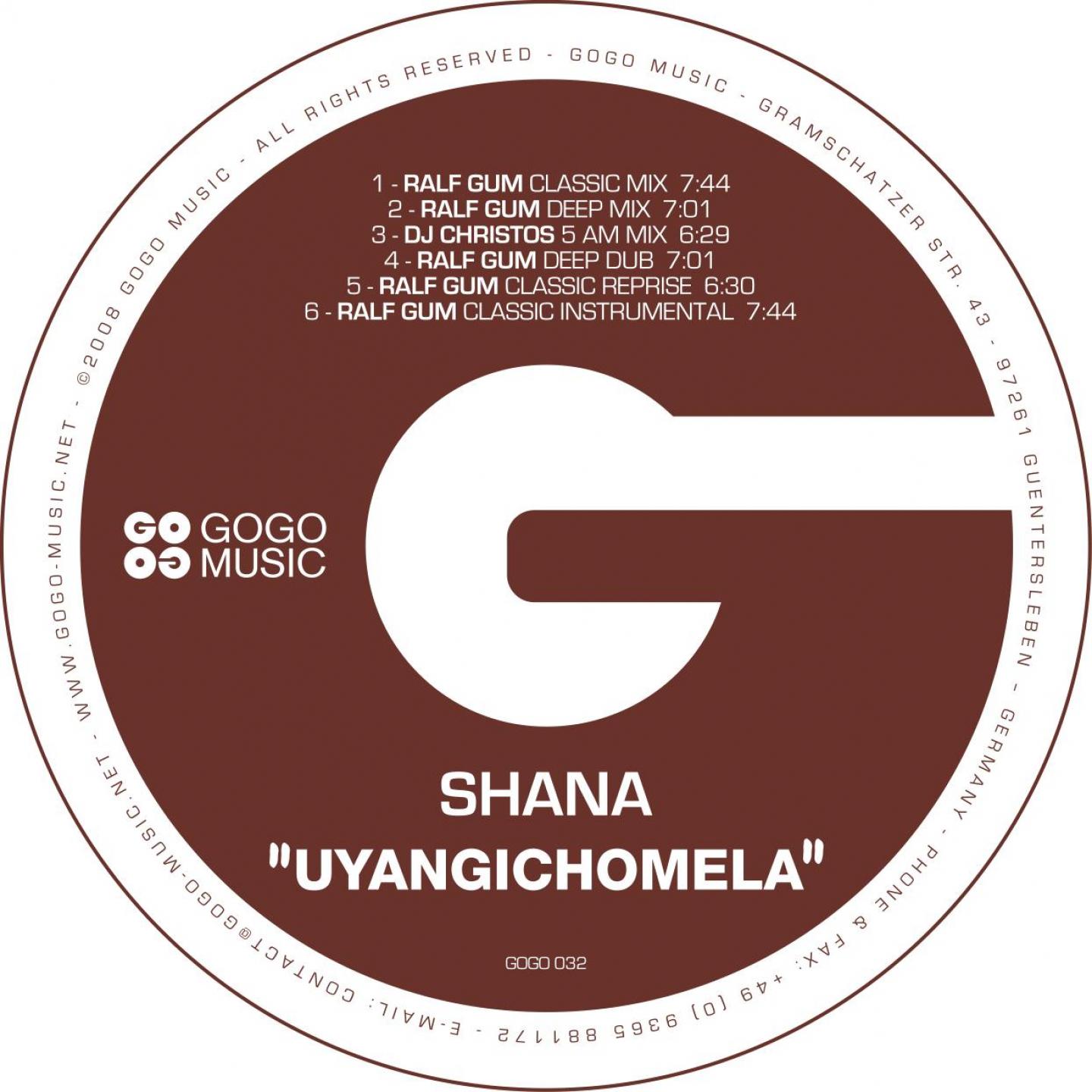 Shana - Uyangichomela (Ralf GUM Deep Dub)