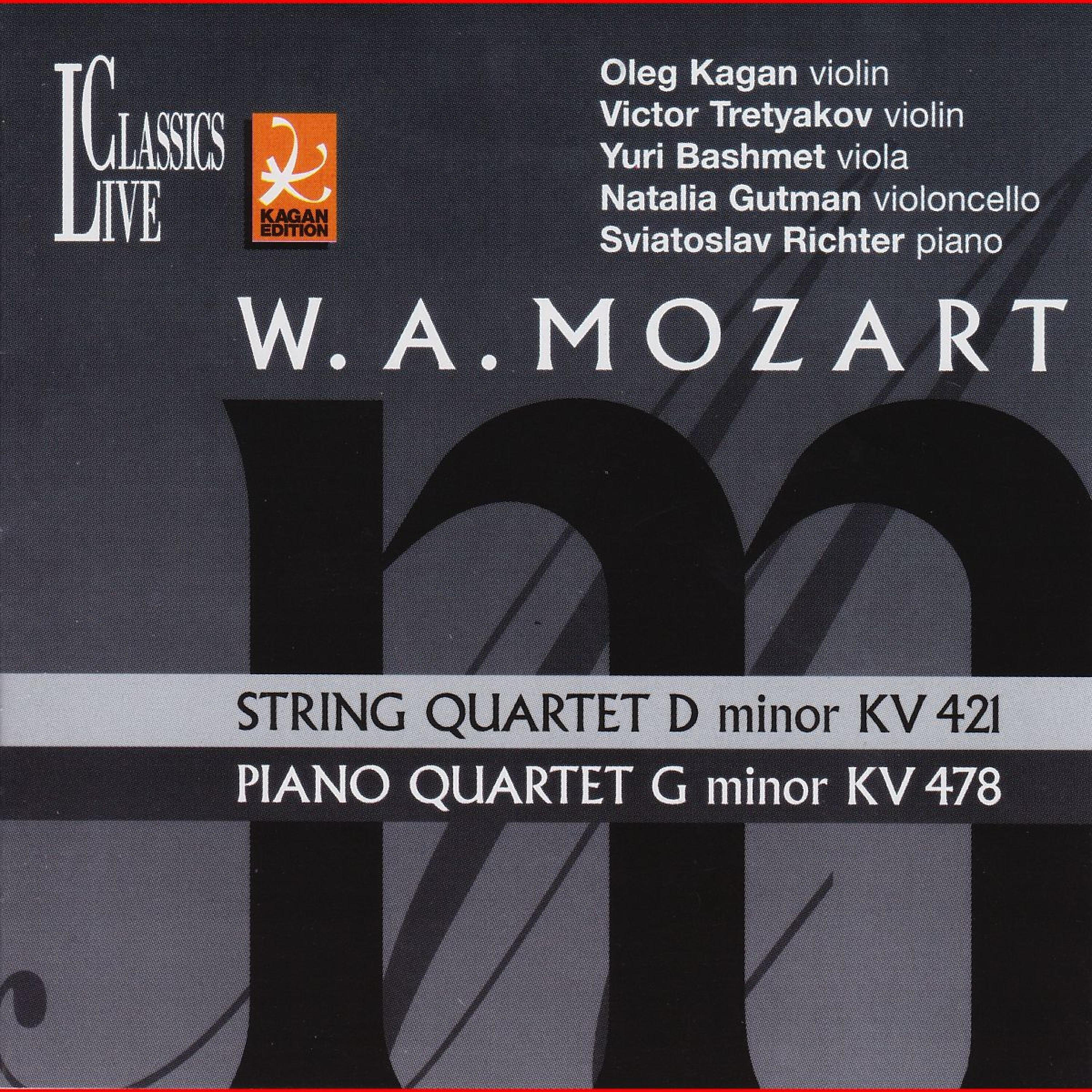 Oleg Kagan - String Quartet No. 15 in D Minor, K.421/417b: IV. Allegretto ma non troppo