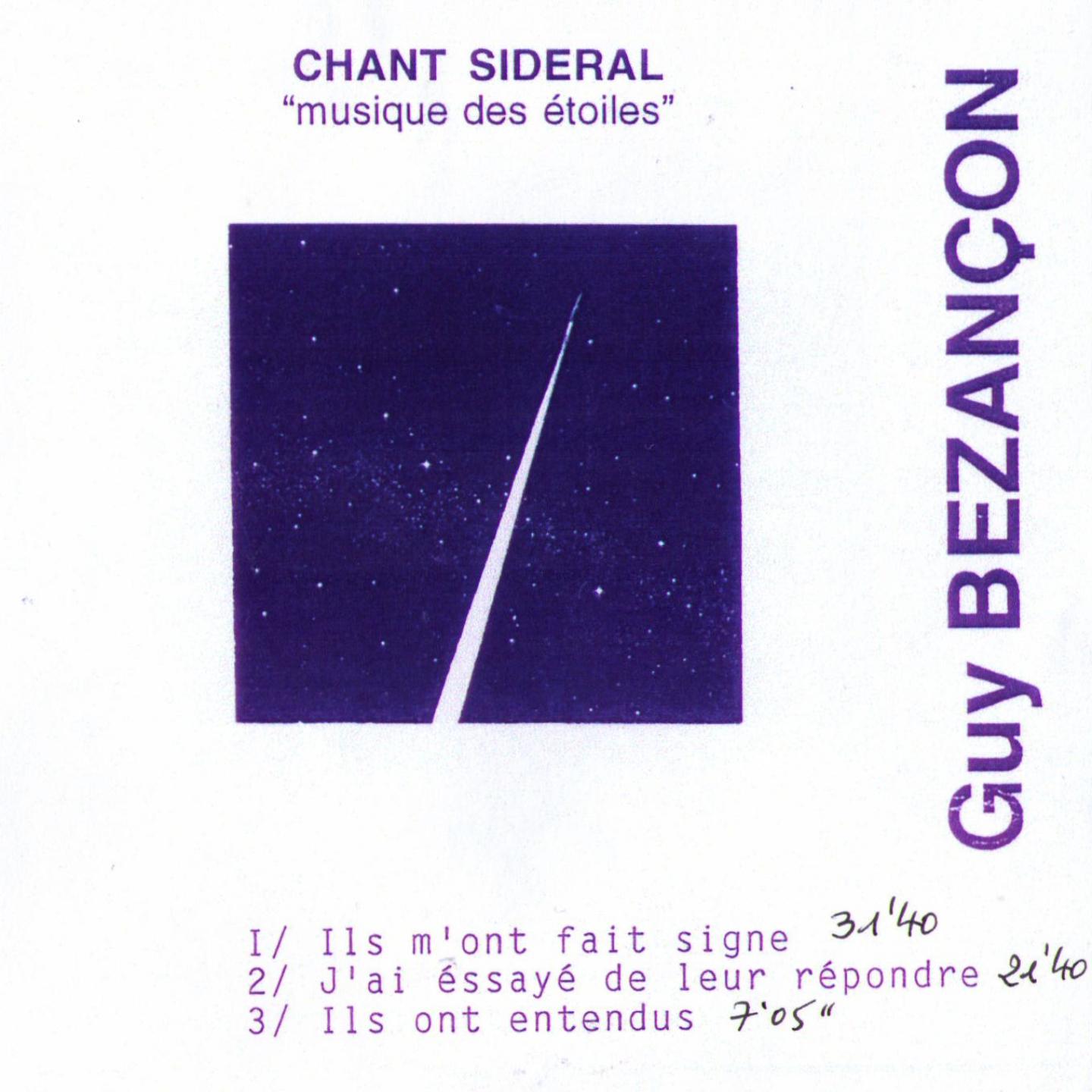 Постер альбома Chant sidéral