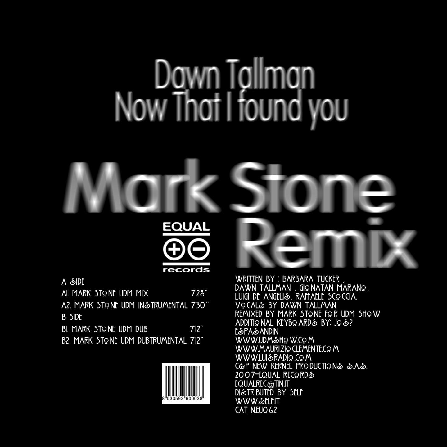 Dawn Tallman - Now That I Found You (Mark Stone UDM Dubtrumental)