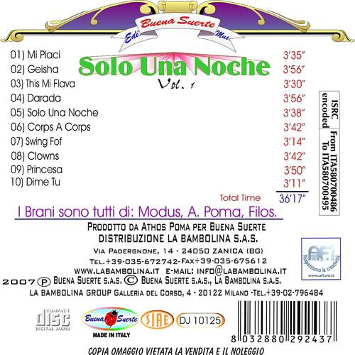 Постер альбома Solo Una Noche Vol. 1