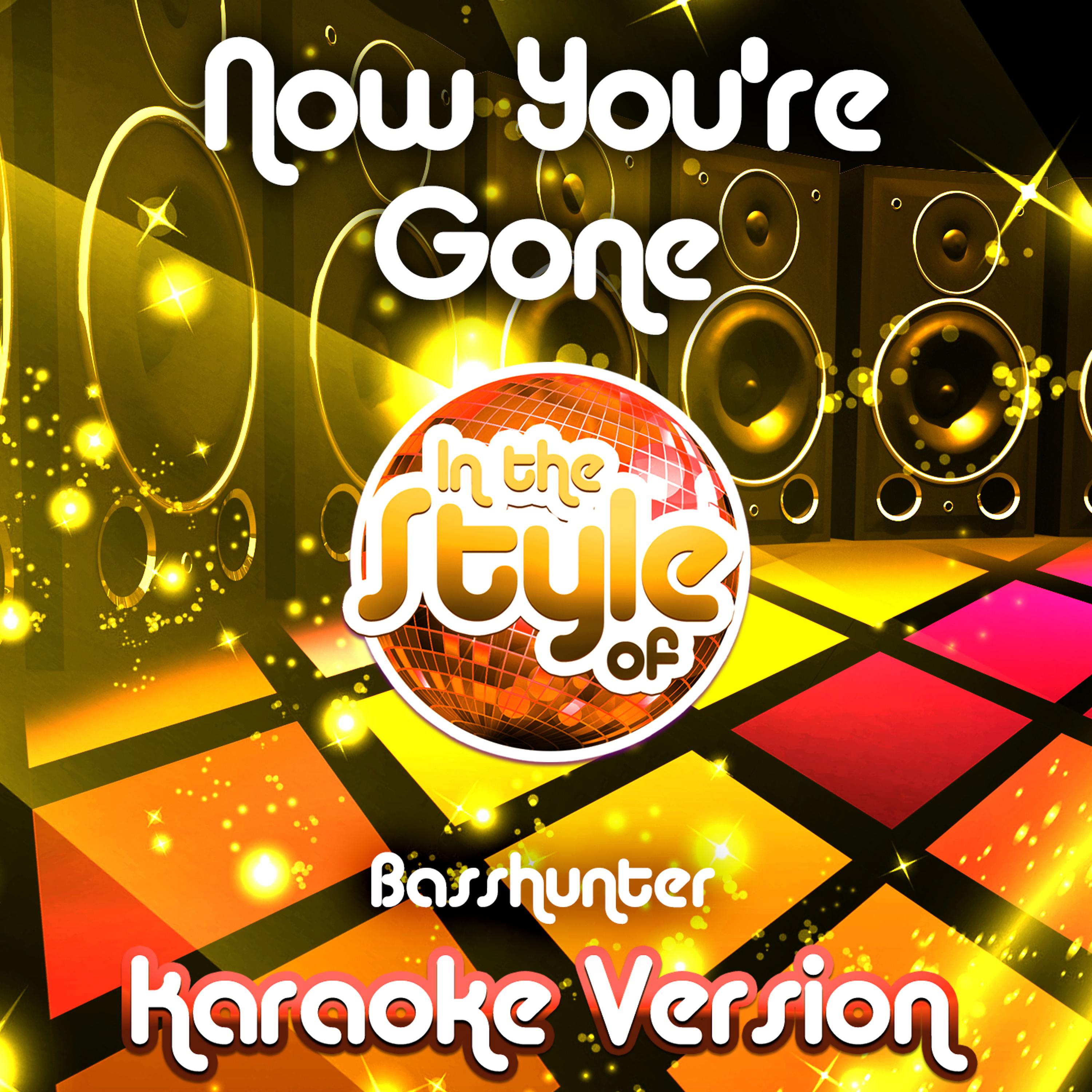 Постер альбома Now You're Gone (In the Style of Basshunter) [Karaoke Version] - Single