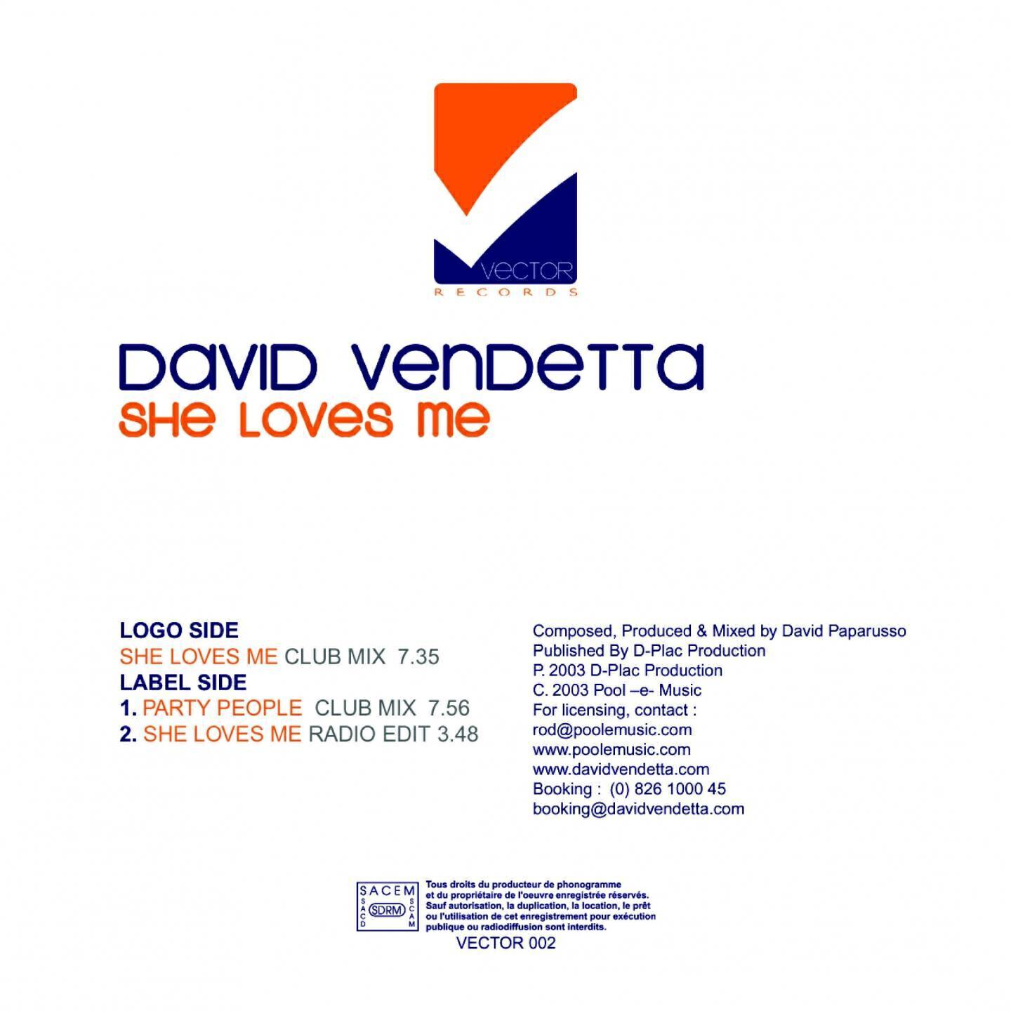 David Vendetta - She Loves Me (Radio Edit)