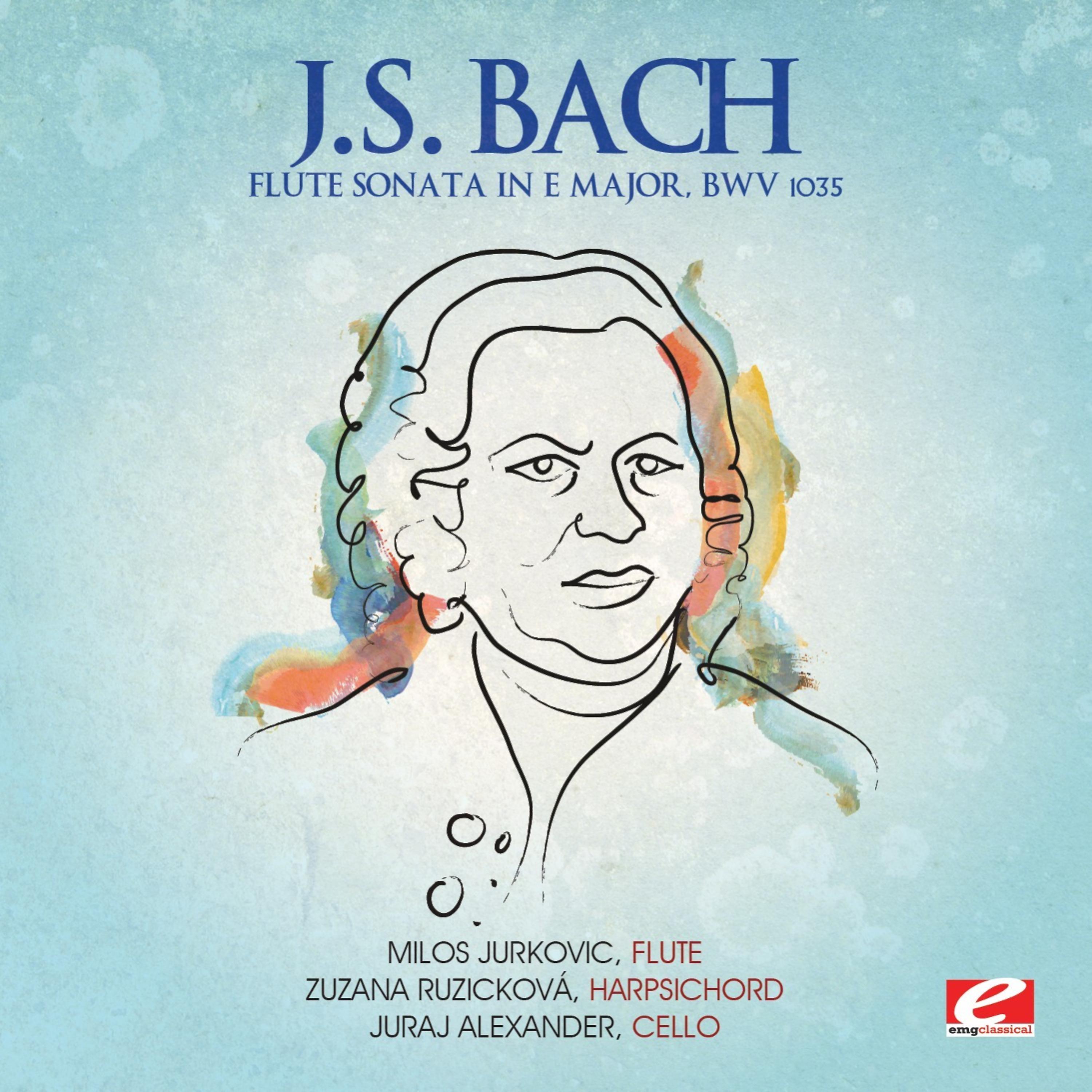 Постер альбома J.S. Bach: Flute Sonata in E Major, BWV 1035 (Digitally Remastered)