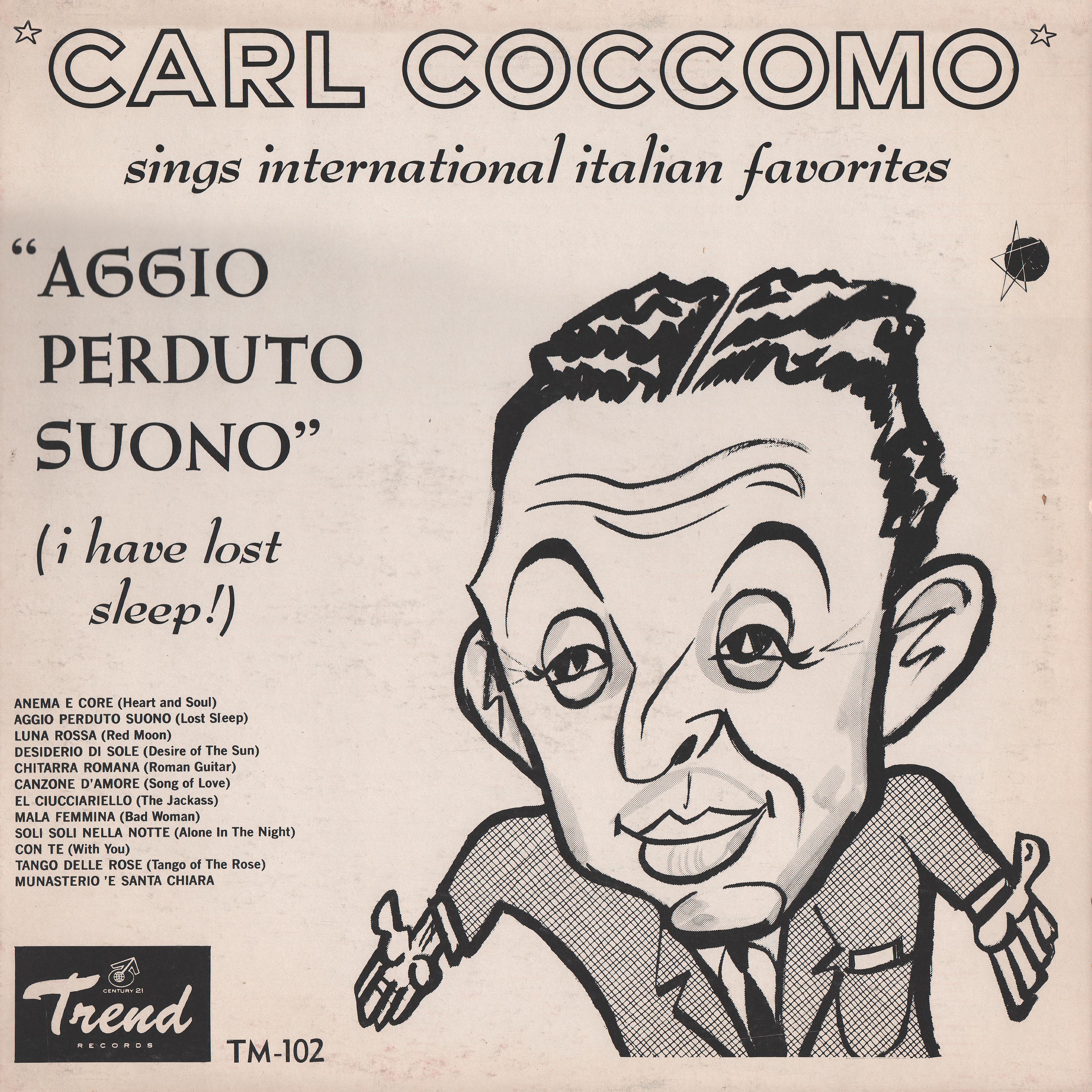 Постер альбома The Singing Sicilian Sings International Italian Favorites - Aggio Perduto Suono