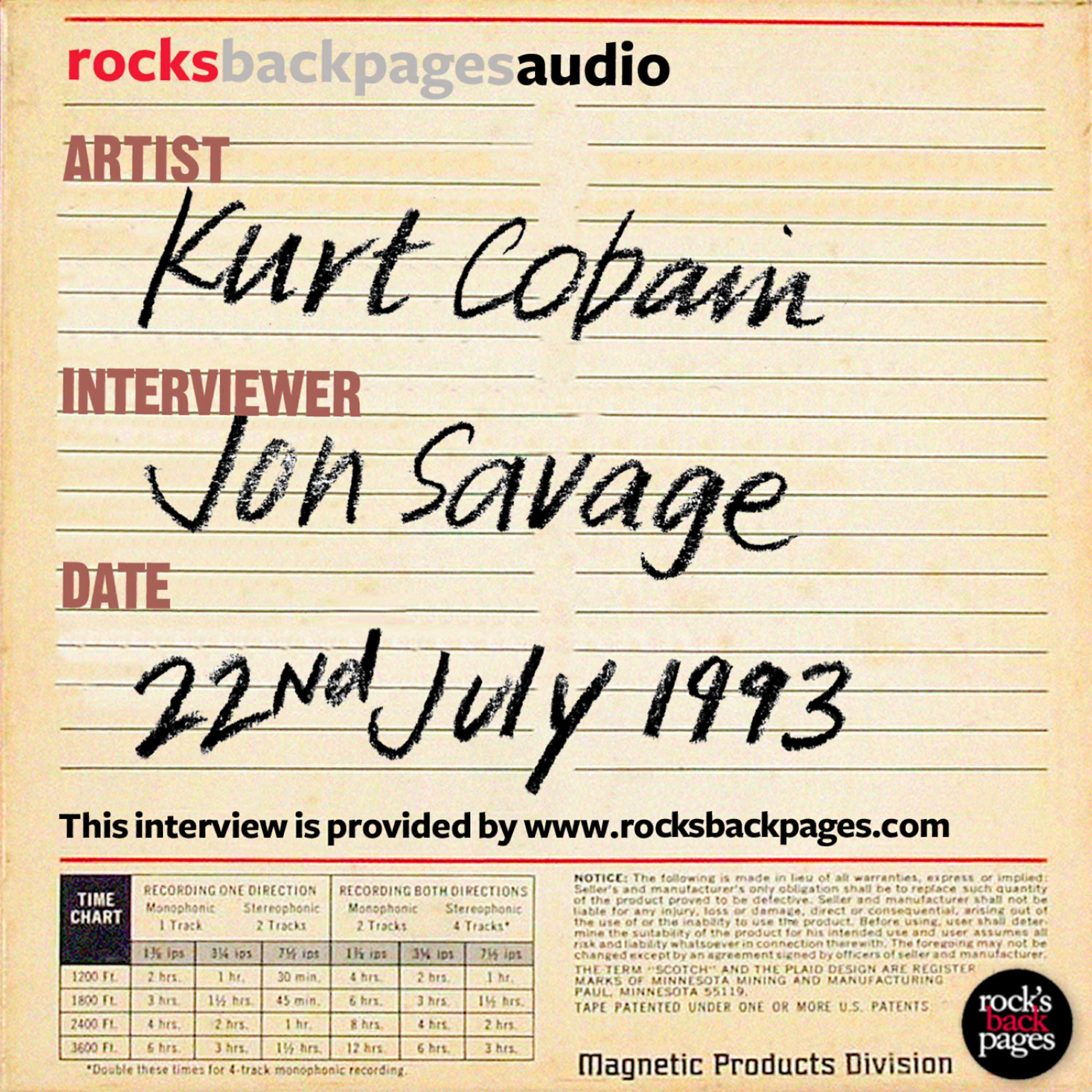Nirvana - Kurt Cobain interviewed by Jon Sa