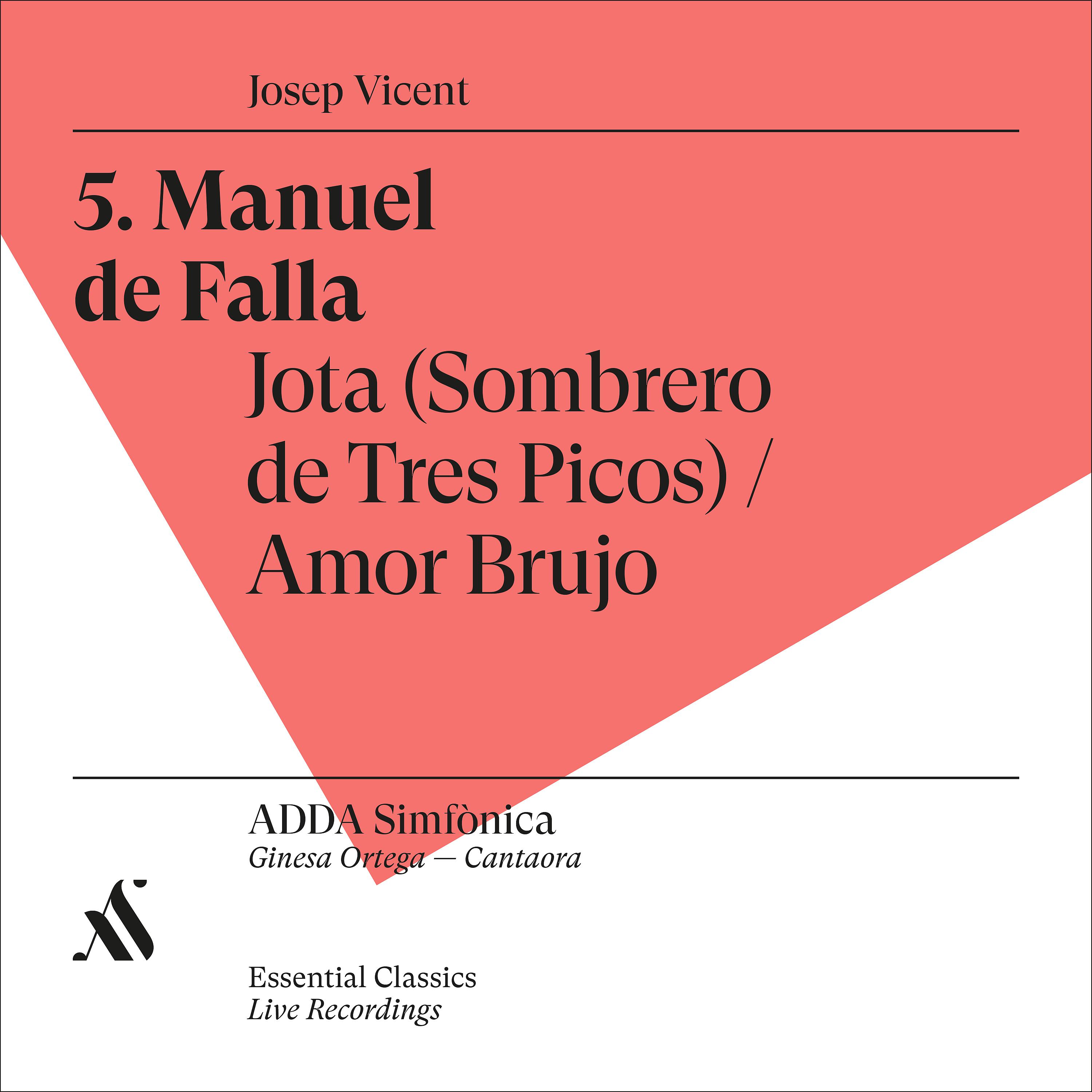 Постер альбома Manuel de Falla. Jota (Sombrero de Tres Picos) / Amor Brujo