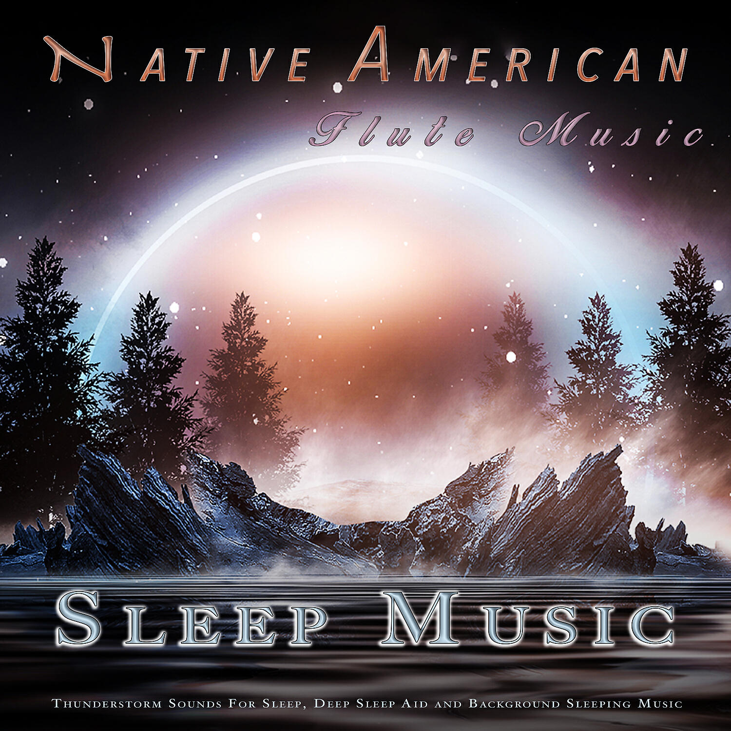 Native American Flute - Flute and Thunderstorm Sounds Sounds For Sleep