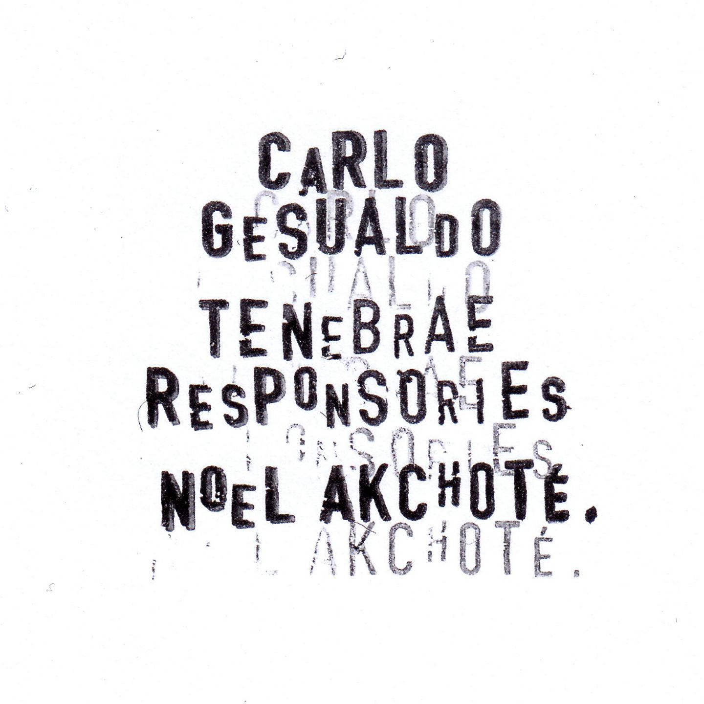 Постер альбома Carlo Gesualdo: Tenebrae Responsories for Maundy Thursday