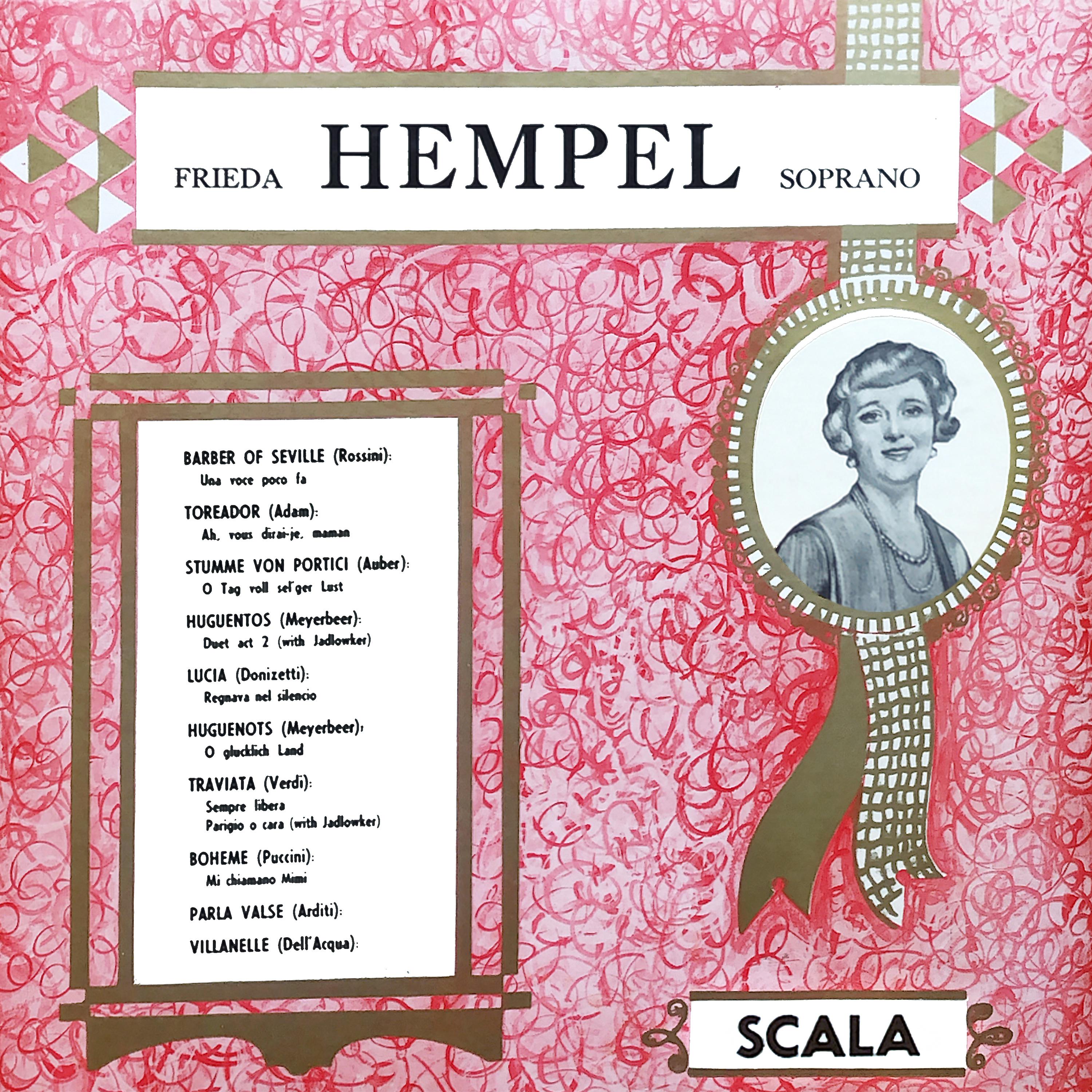 Постер альбома Frieda Hempel, Soprano
