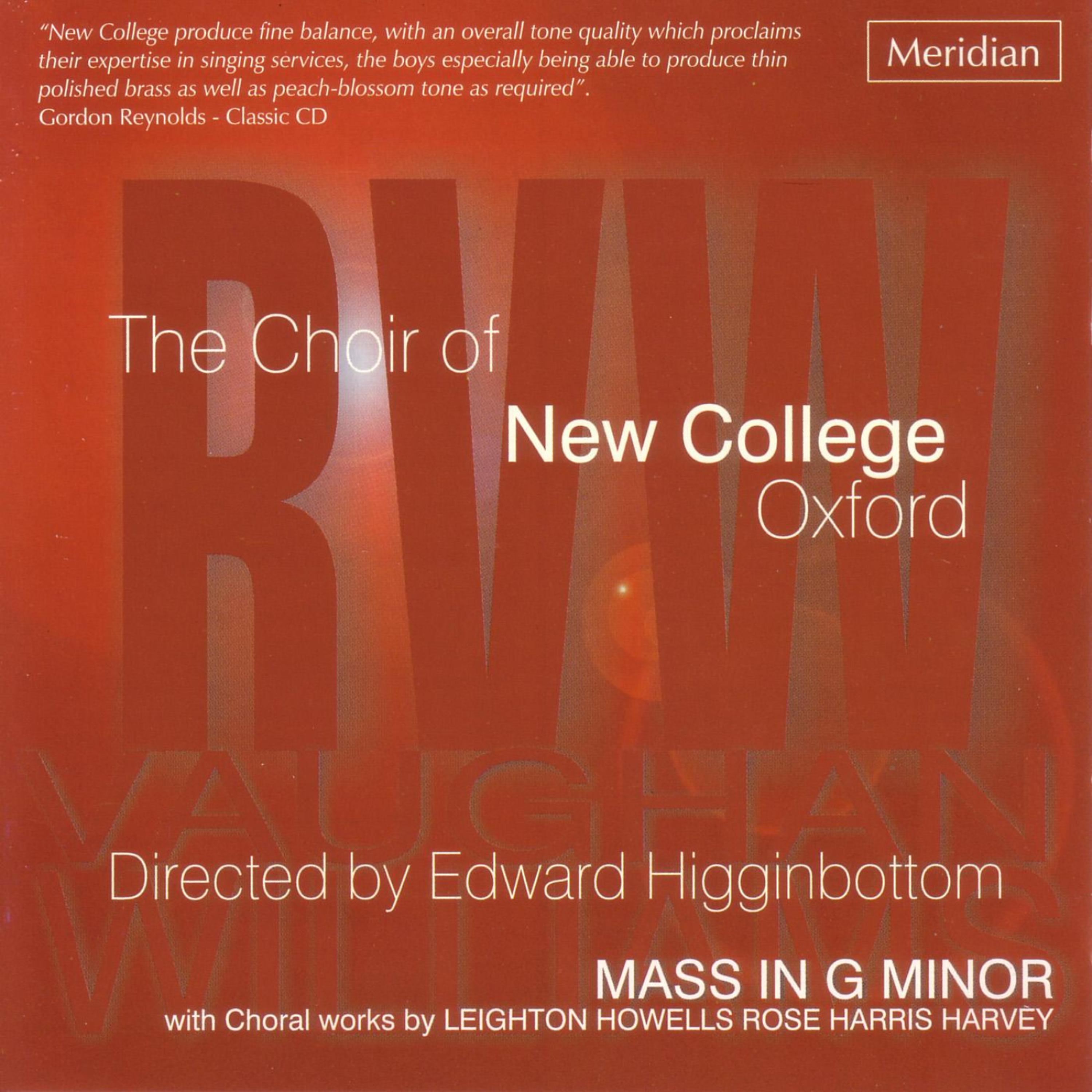 Постер альбома Vaughan Williams: Mass in G Minor