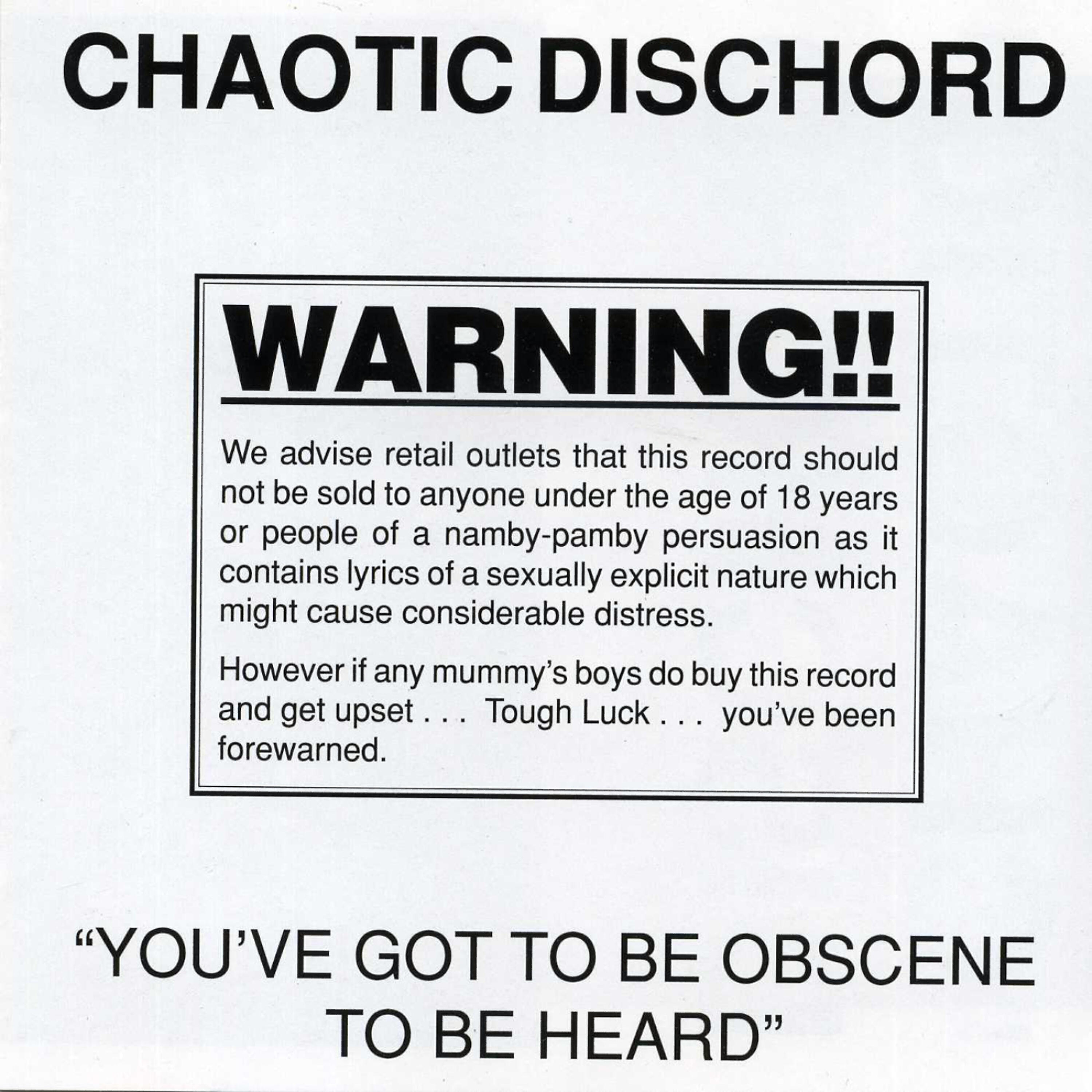 Chaotic Dischord - Gender Bender Manker (Misprint)