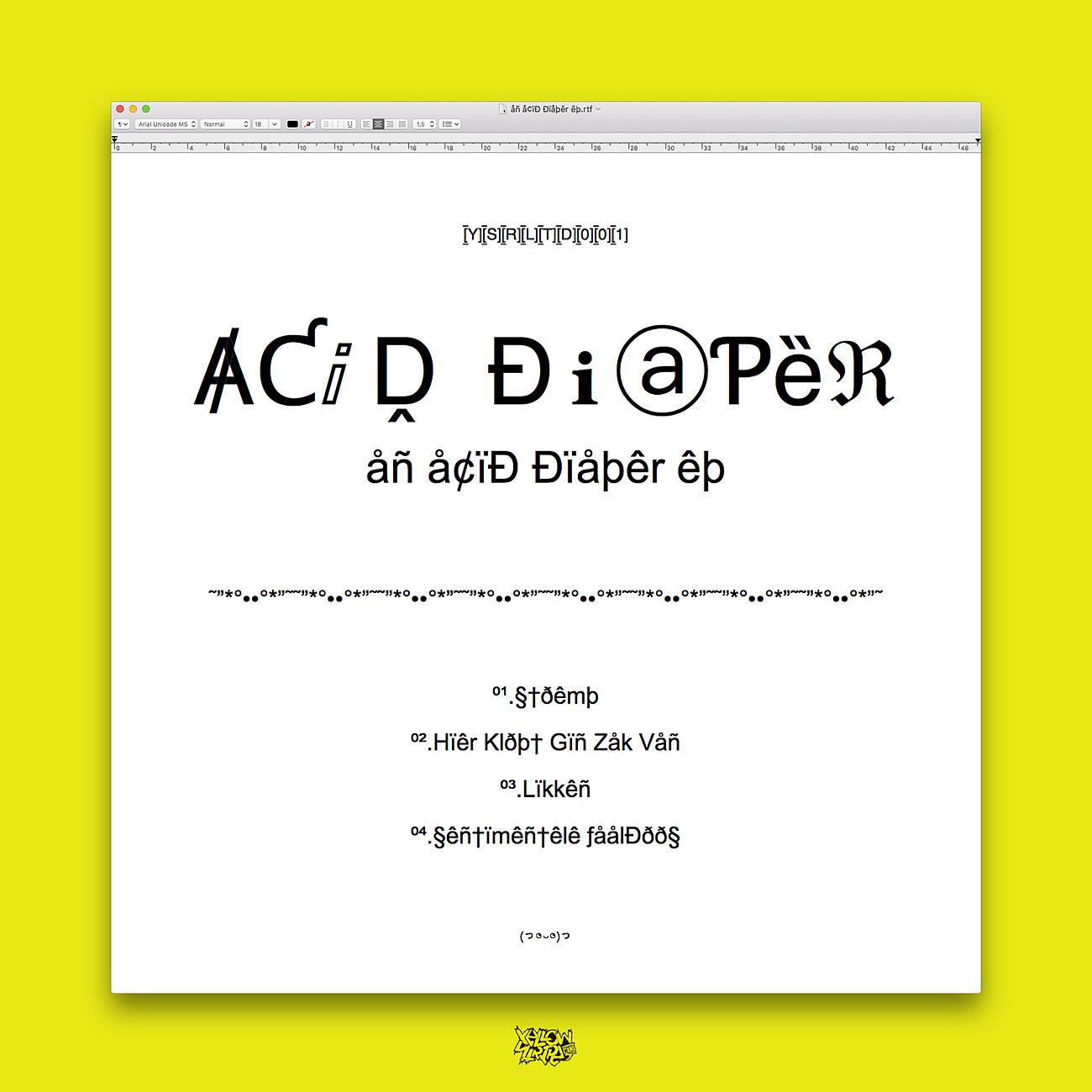 Постер альбома An Acid Diaper EP