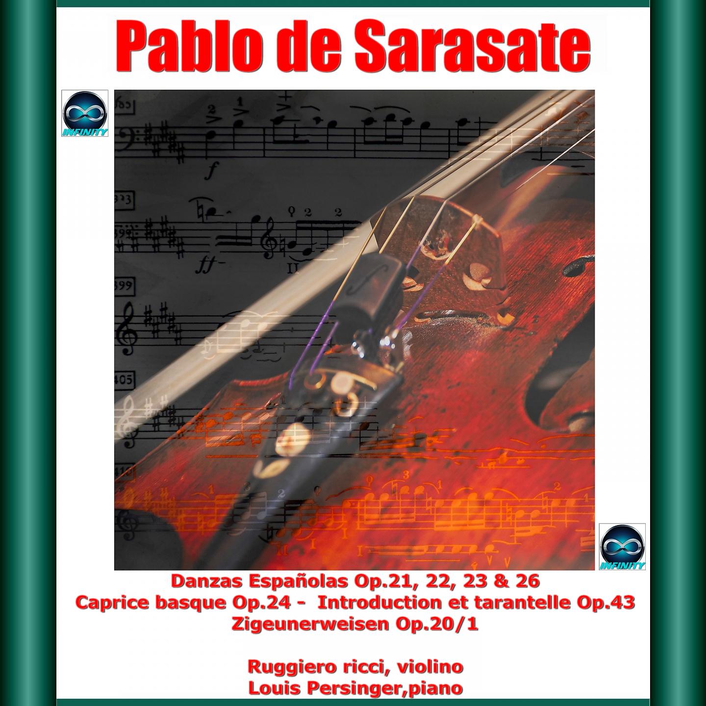 Постер альбома Saratase: Danzas Españolas Op.21, 22, 23 & 26 - Caprice basque Op.24 - Introduction et tarantelle Op.43 - Zigeunerweisen Op.20/1
