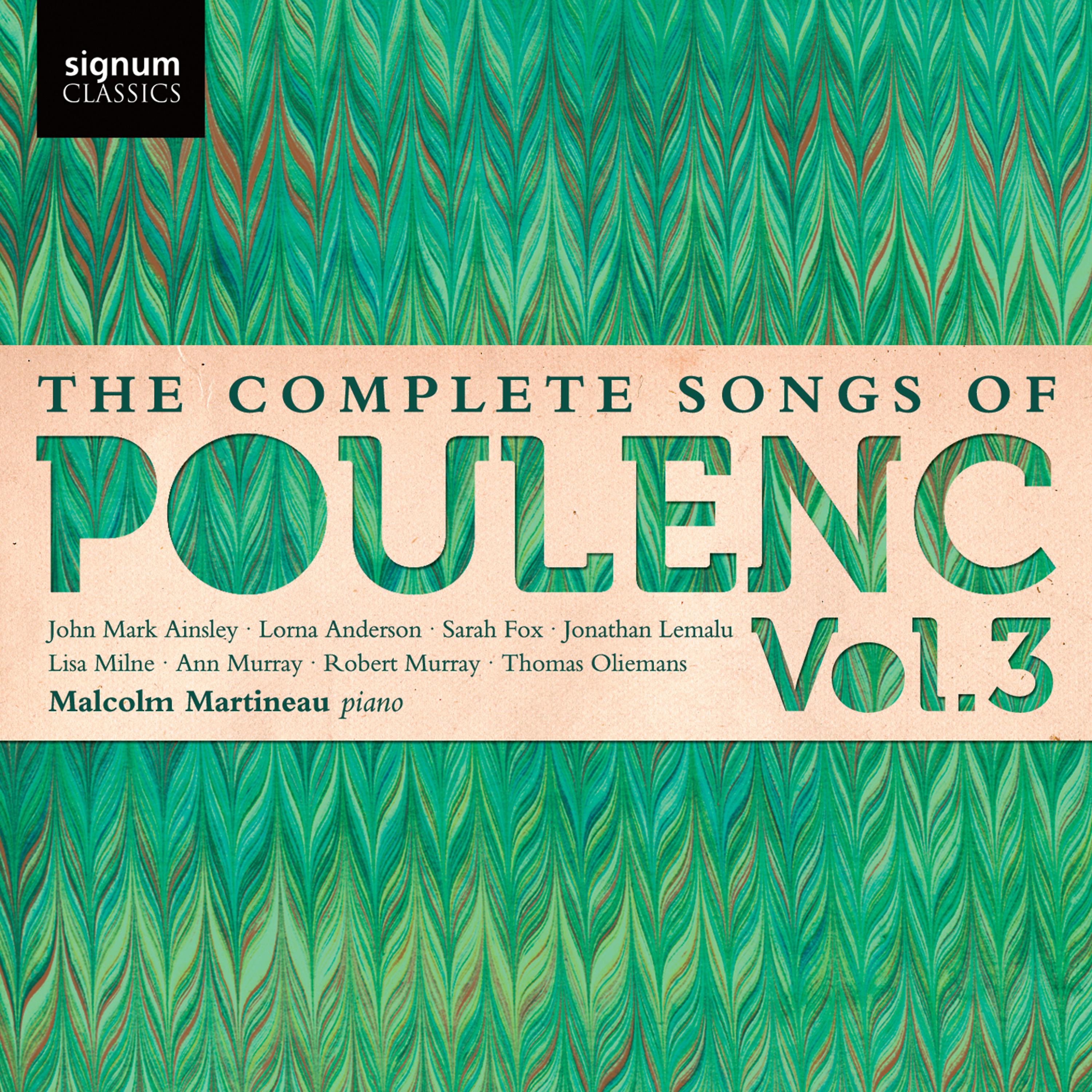 Постер альбома The Complete Songs of Poulenc, Vol.3