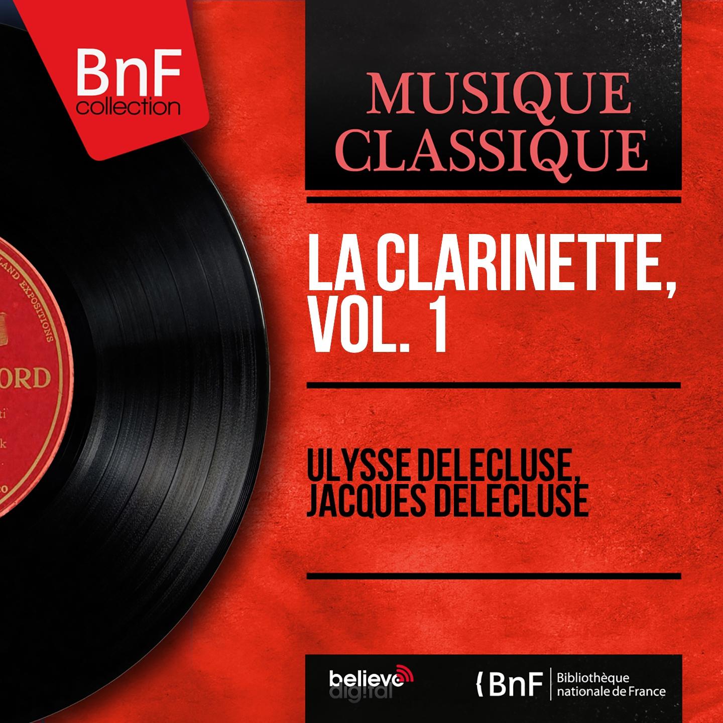 Постер альбома La clarinette, vol. 1
