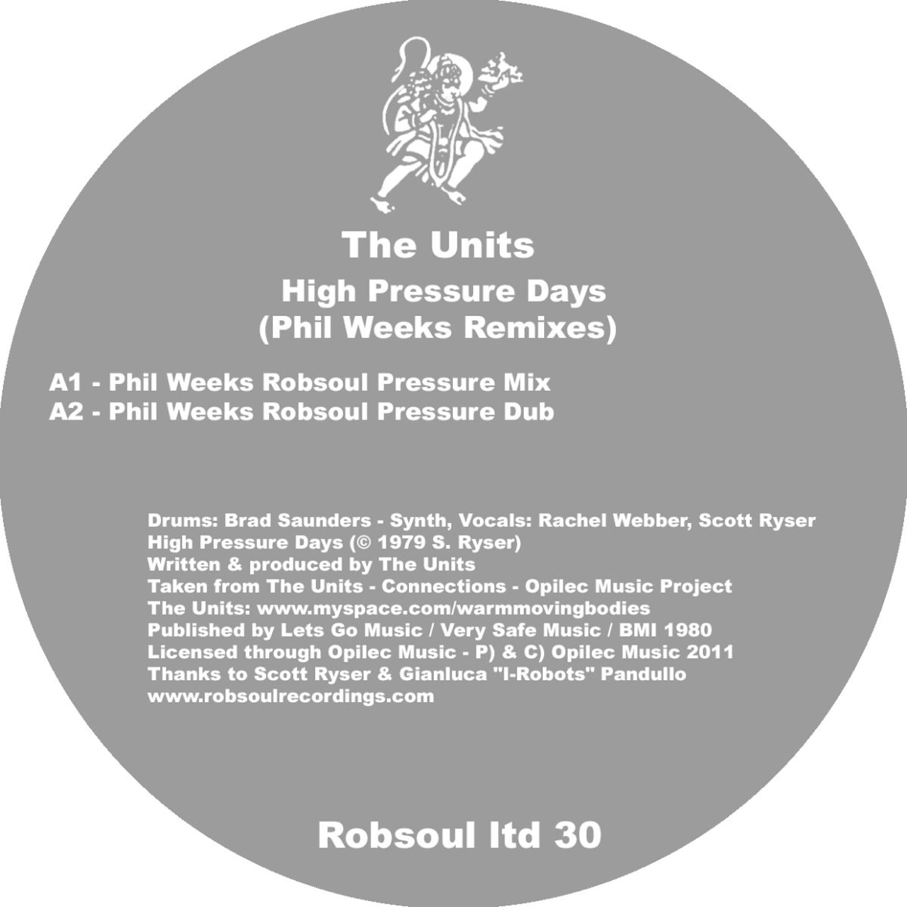 The Units - High Pressure Days (Phil Weeks Robsoul Pressure Mix)