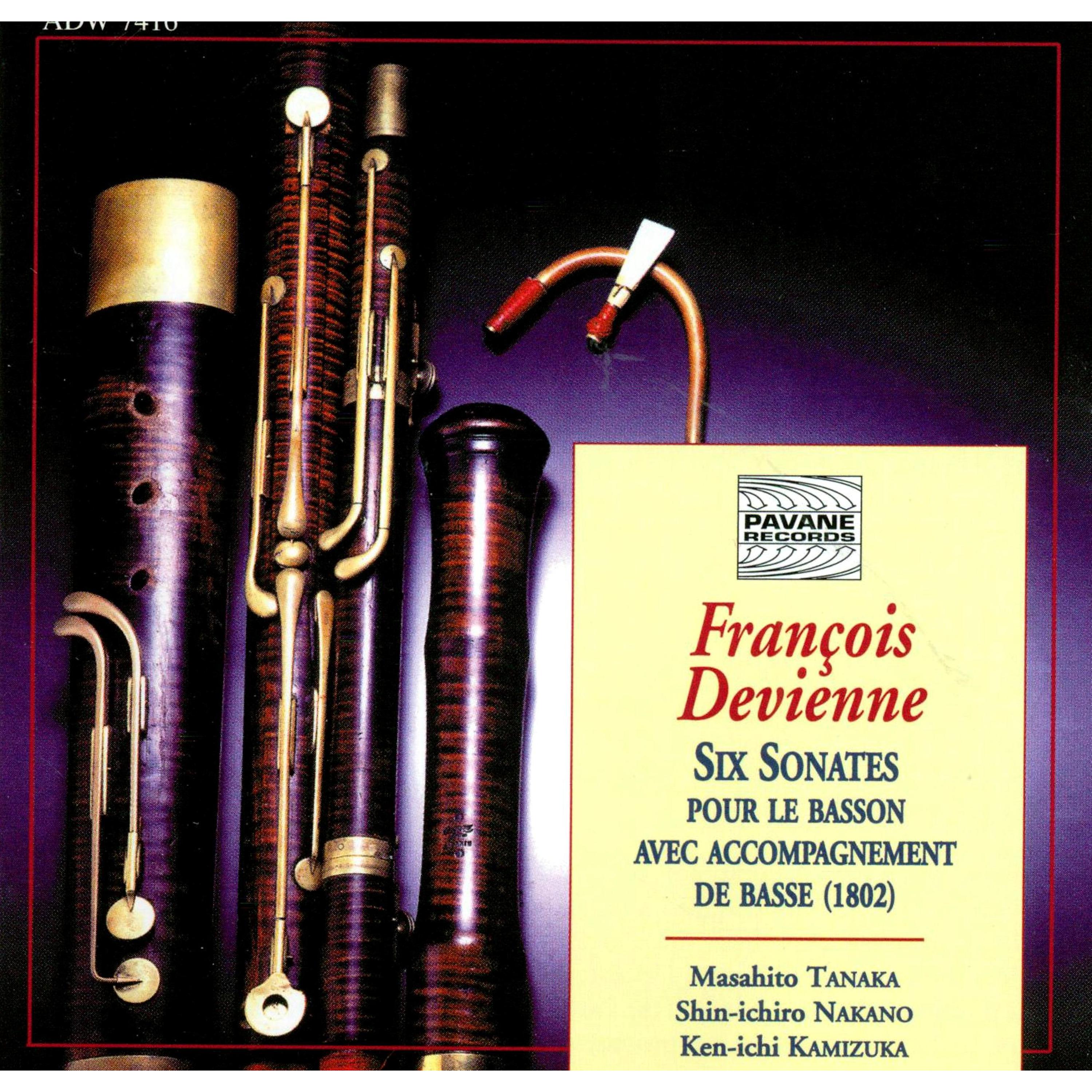 Постер альбома Devienne: Six sonates pour le basson avec accompagnement de basse