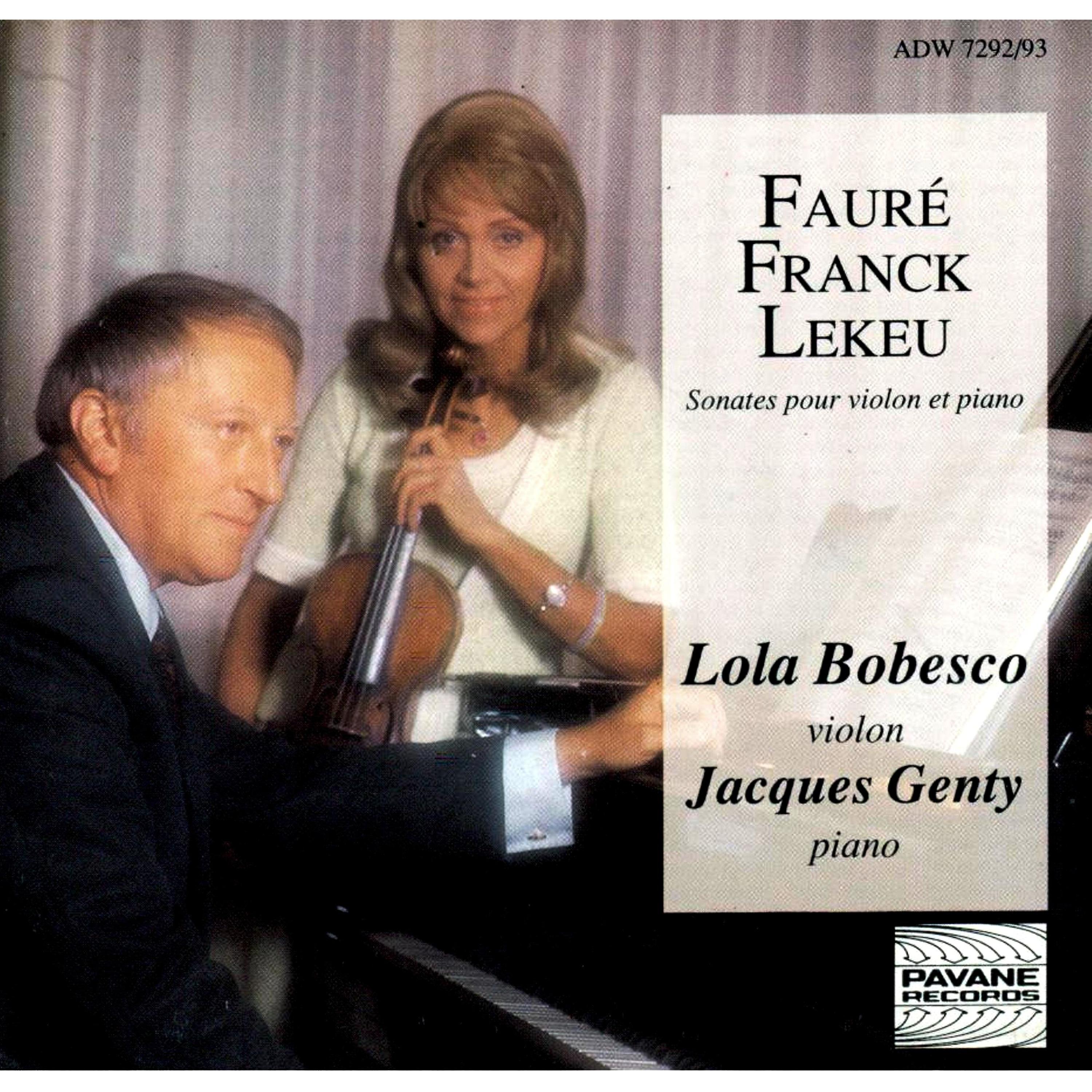 Lola Bobesco - Sonata for Violin and Piano in A: III. Recitativo - Fantasia ben moderato molto lento