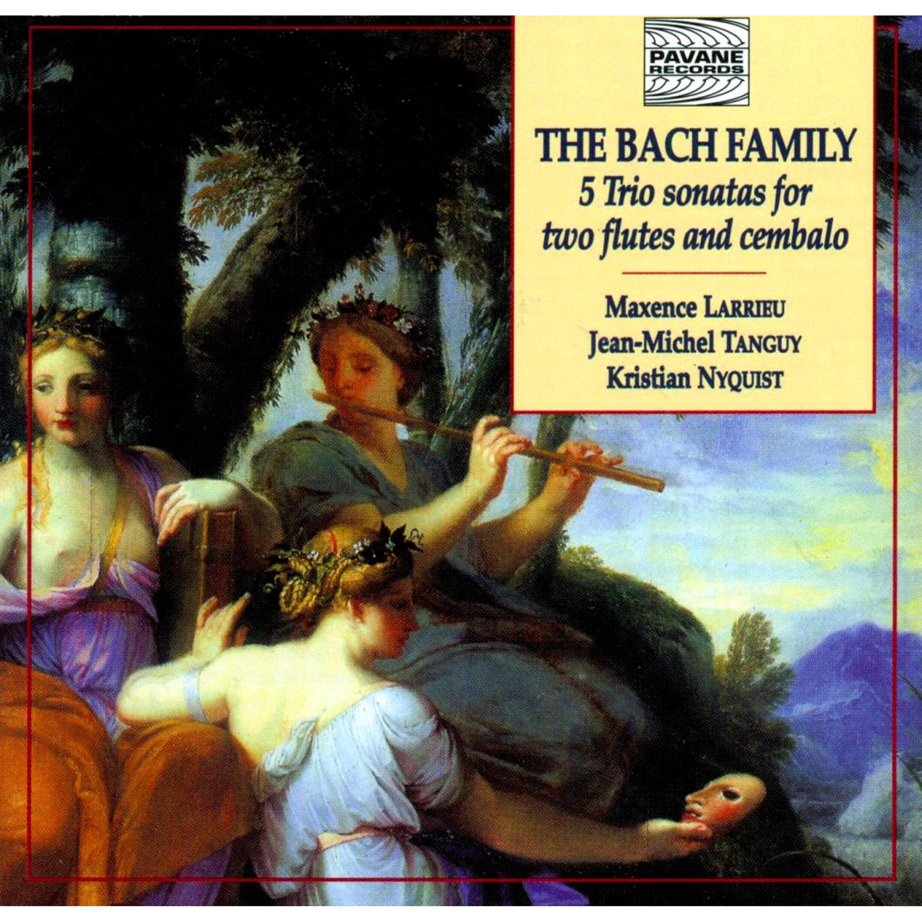 Постер альбома The Bach Family: 5 Trio Sonatas for Two Flutes and Cembalo