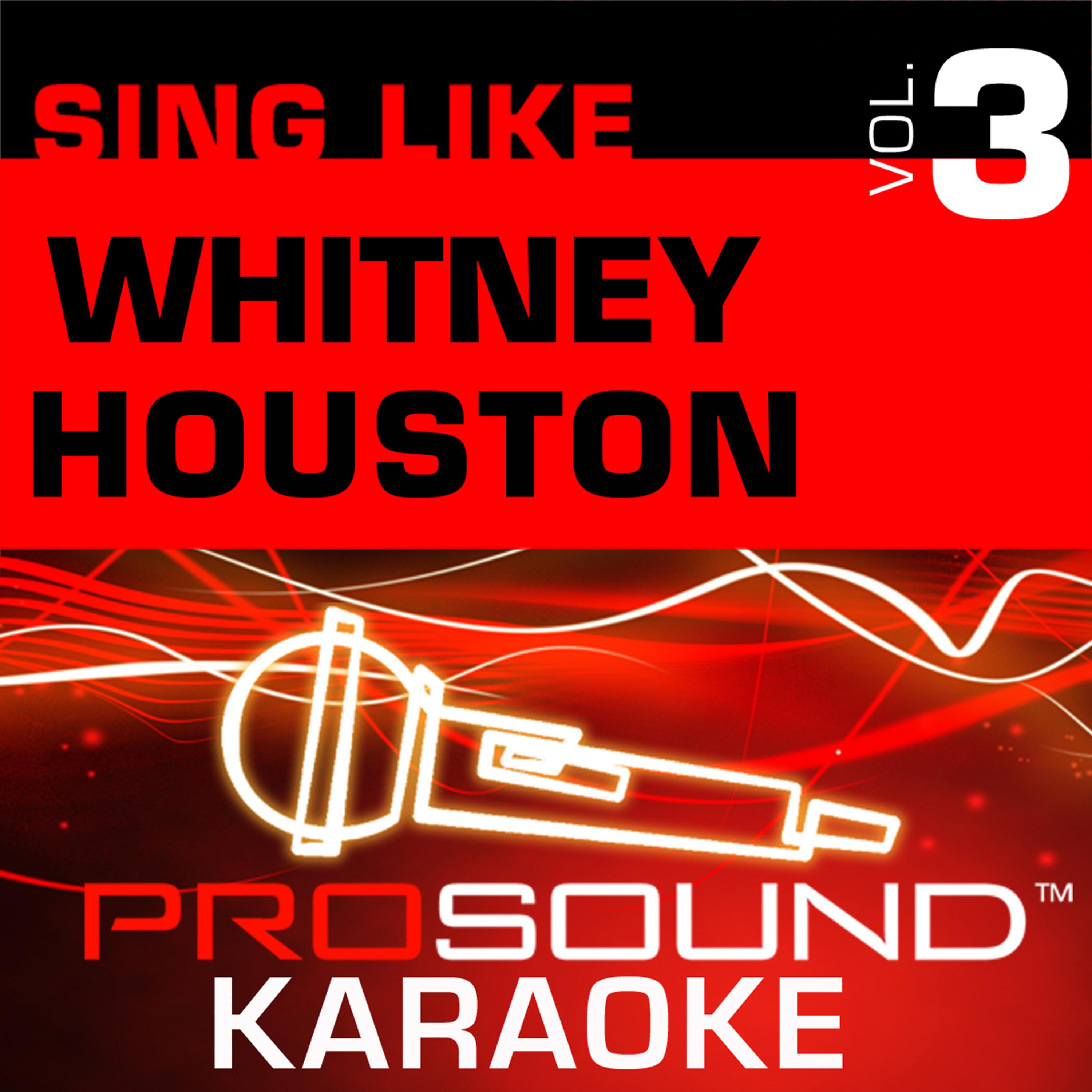 Постер альбома Sing Like Whitney Houston v.3 (Karaoke Performance Tracks)