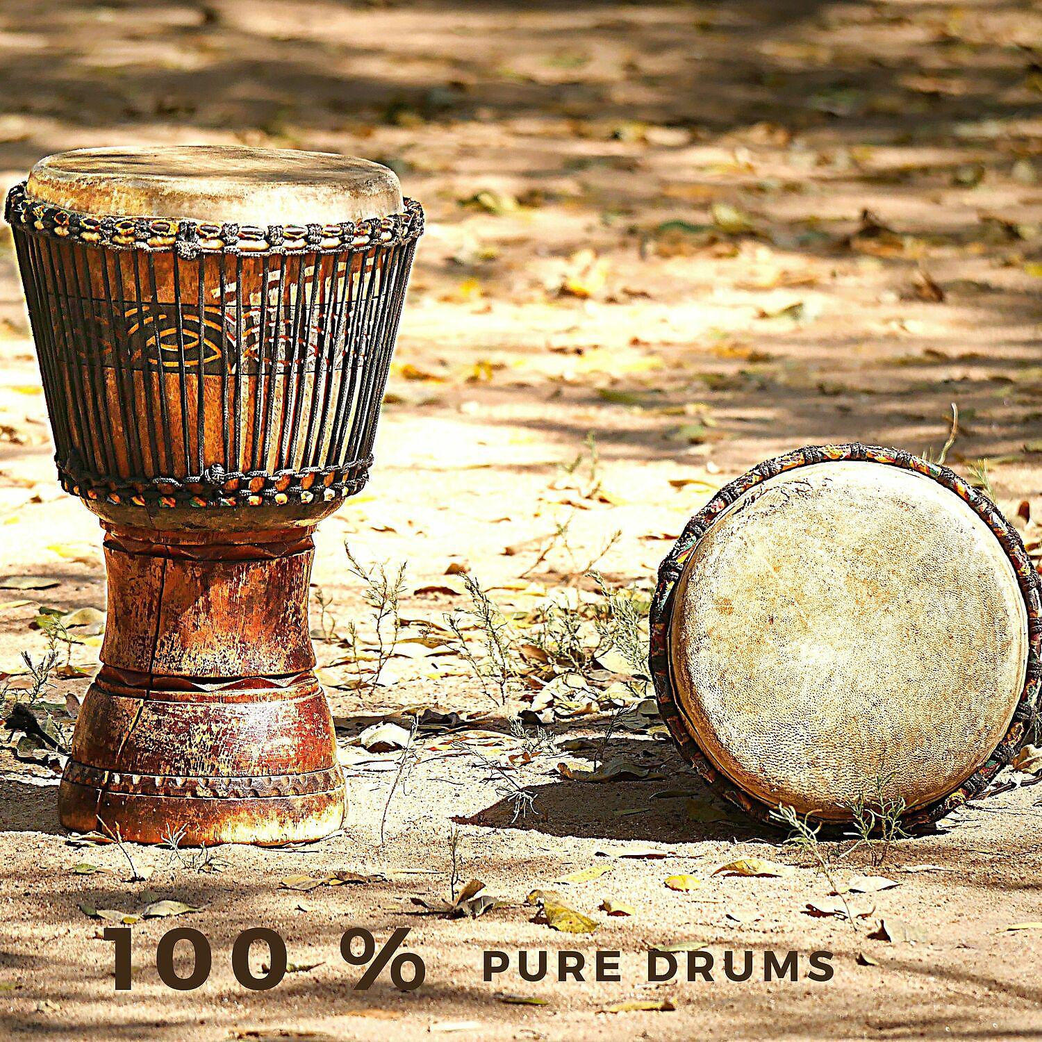 Постер альбома 100 % Pure Drums: Best Relaxing Music