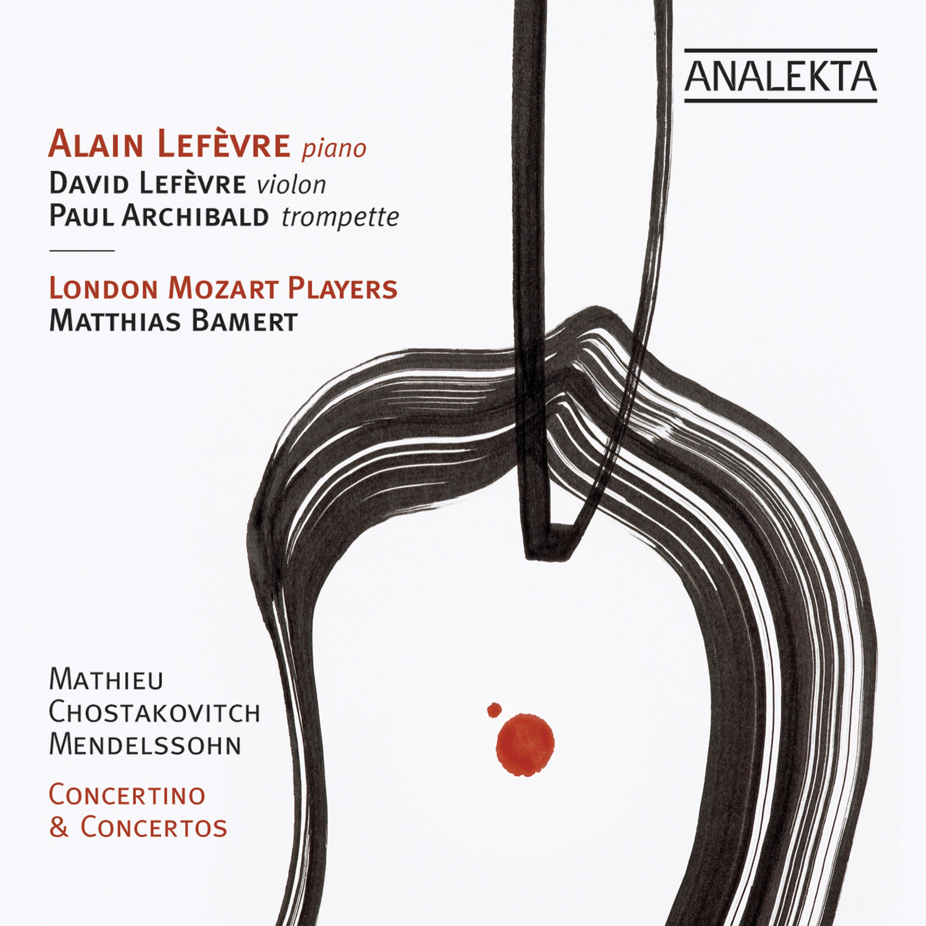 Постер альбома Mathieu, Shostakovich, Mendelssohn: Concertino & Concertos
