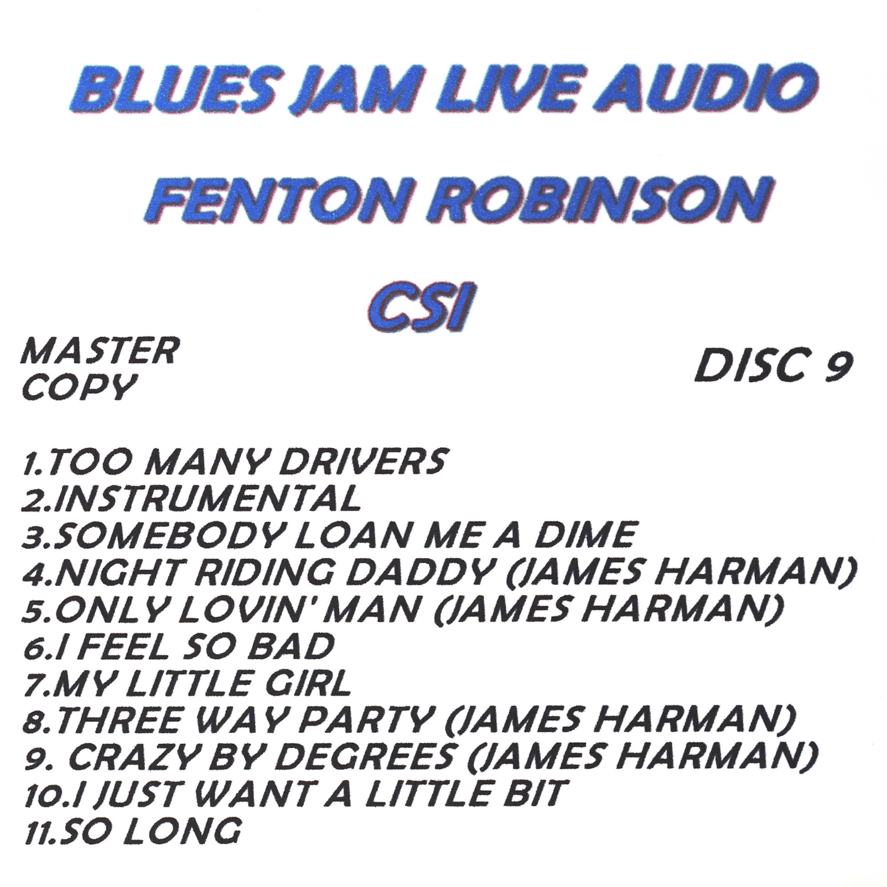 Постер альбома Blues Jam Live Audio: Fenton Robinson