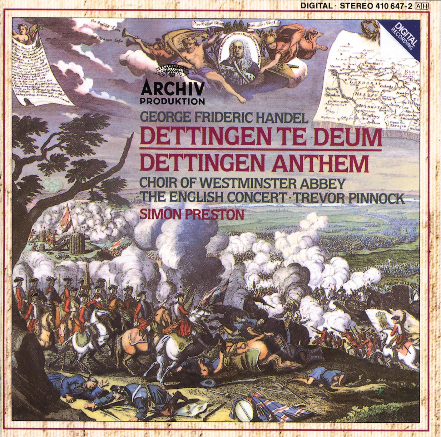 Постер альбома Handel: Dettingen Te Deum; Dettingen Anthem