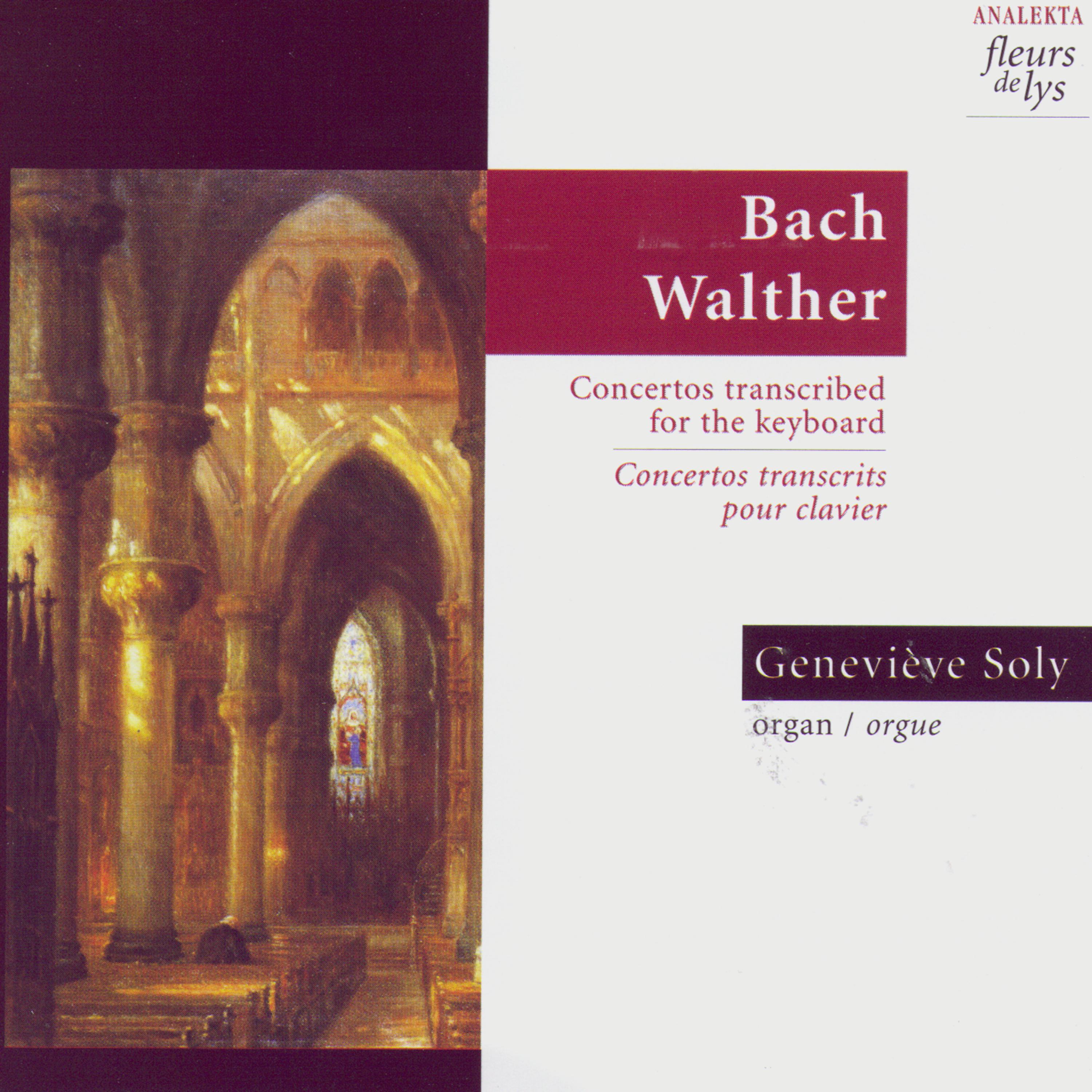 Постер альбома Bach & Walther Organ Transcriptions for Keyboard