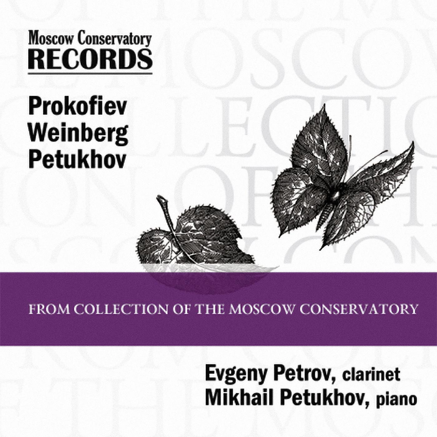 Постер альбома Prokofiev, Weinberg & Petukhov: Chamber Music for Clarinet and Piano