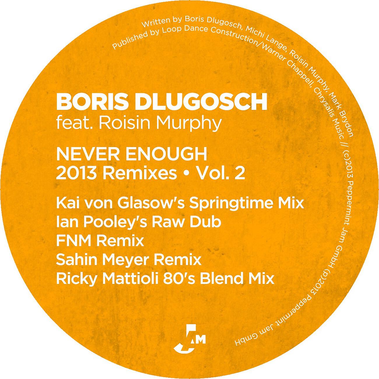 Boris Dlugosch - Never Enough (Ricky Mattioli 80's Blend Mix)