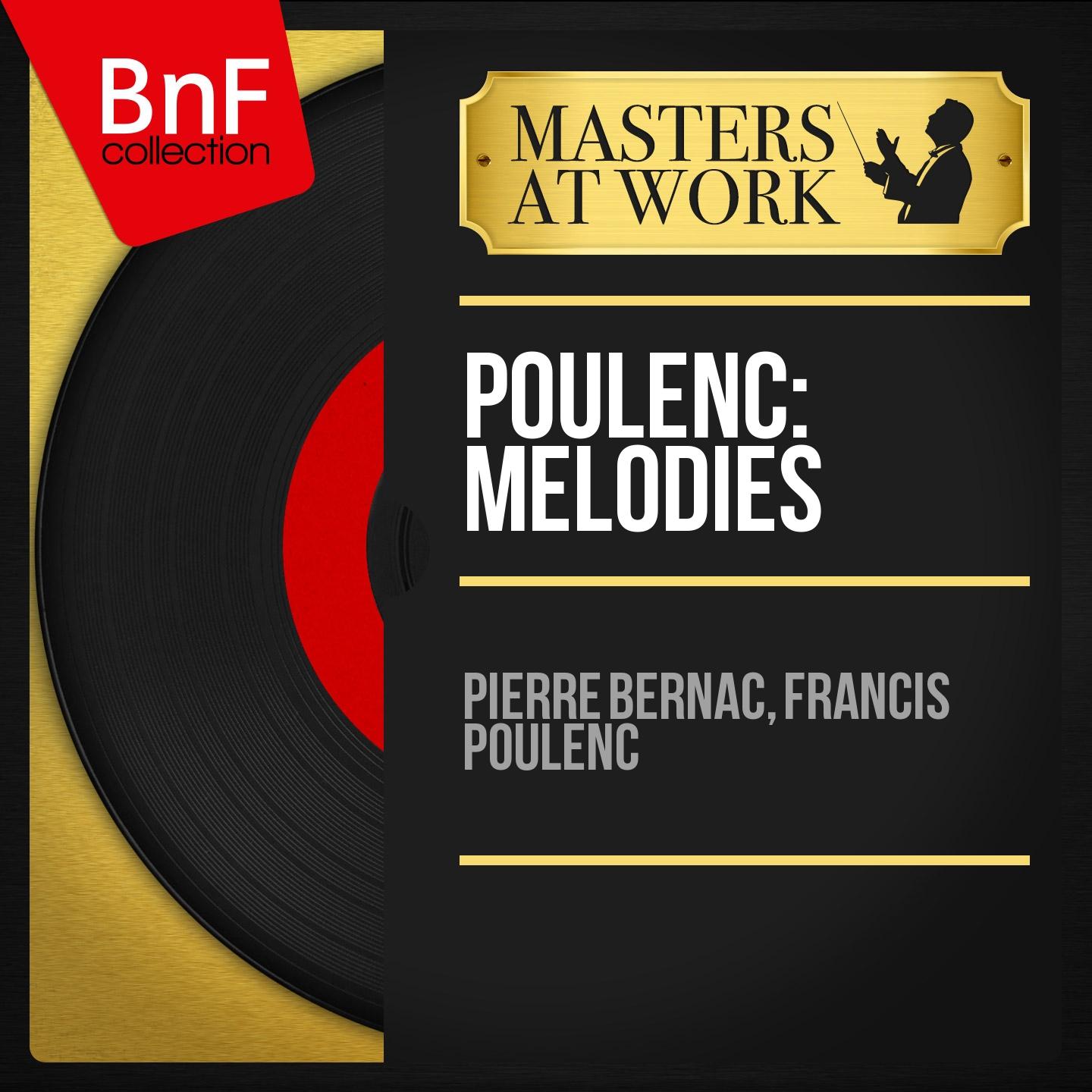 Постер альбома Poulenc: Mélodies (Remastered, Mono Version)
