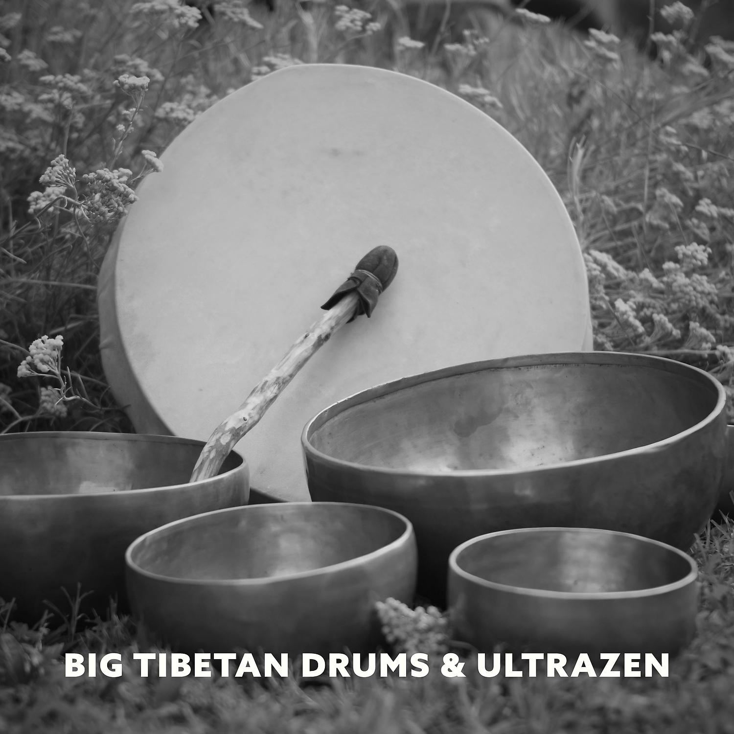 Постер альбома Big Tibetan Drums & UltraZen: Intense Mindful Meditation with Singing Bowls