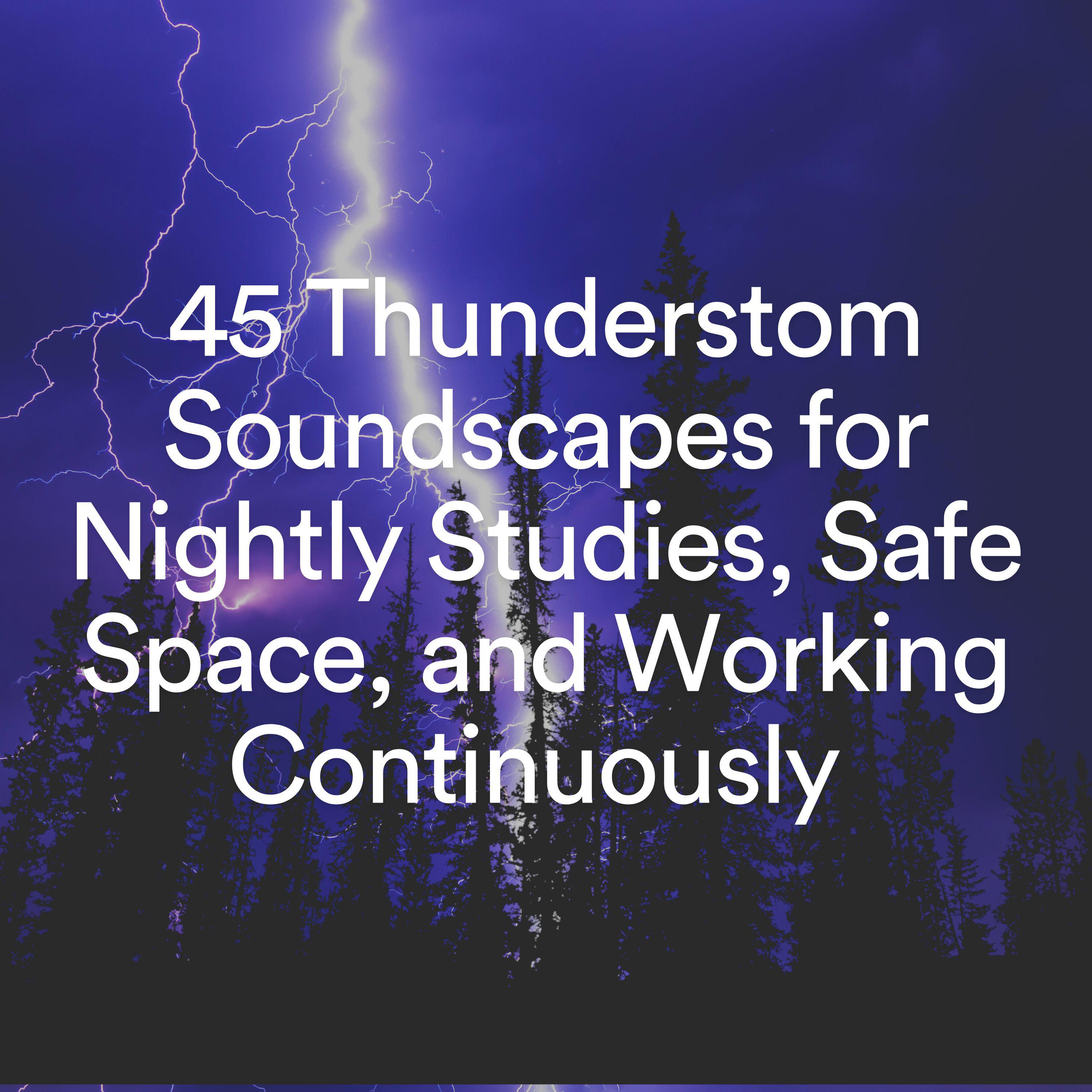 Постер альбома 45 Thunderstom Soundscapes for Nightly Studies, Safe Space, and Working Continuously